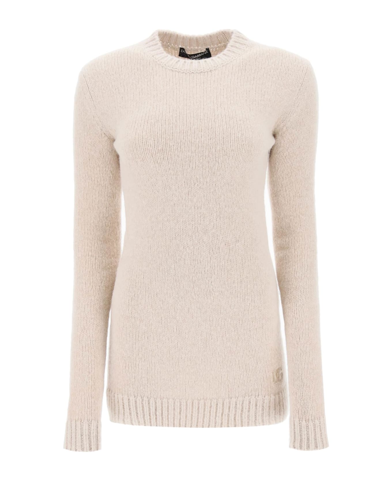 Dolce & Gabbana Rib Knit Sweater Dress - CORDA SCURO (Beige)