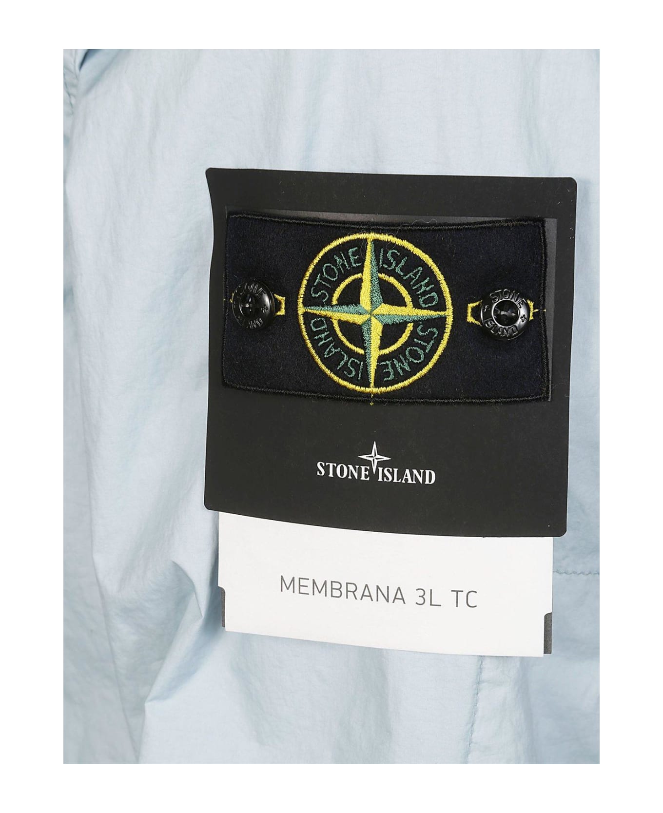 Stone Island Membrana 3l Tc Zipped Hooded Jacket - Azzurro