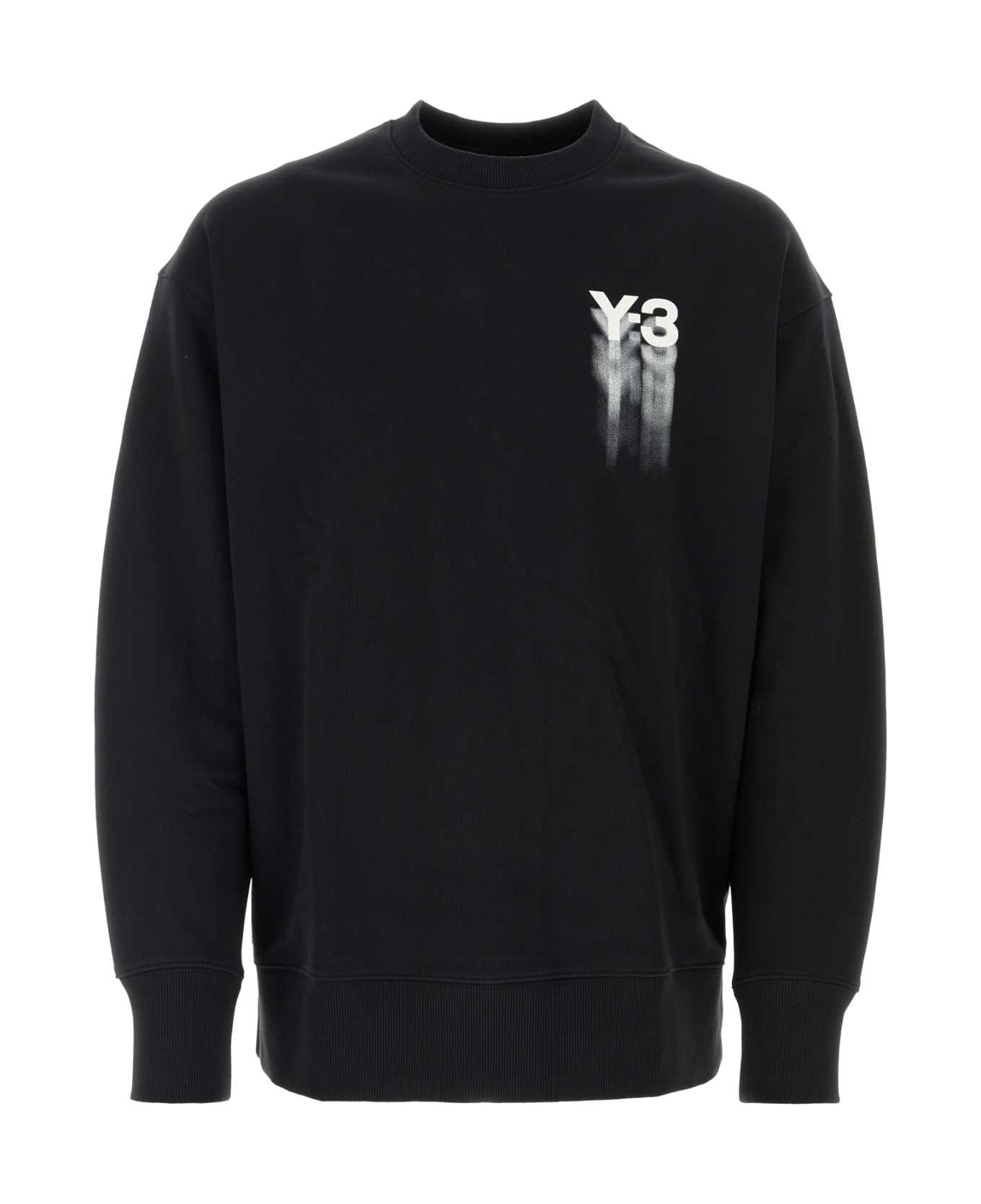 Y-3 Black Cotton Sweatshirt - BLACK