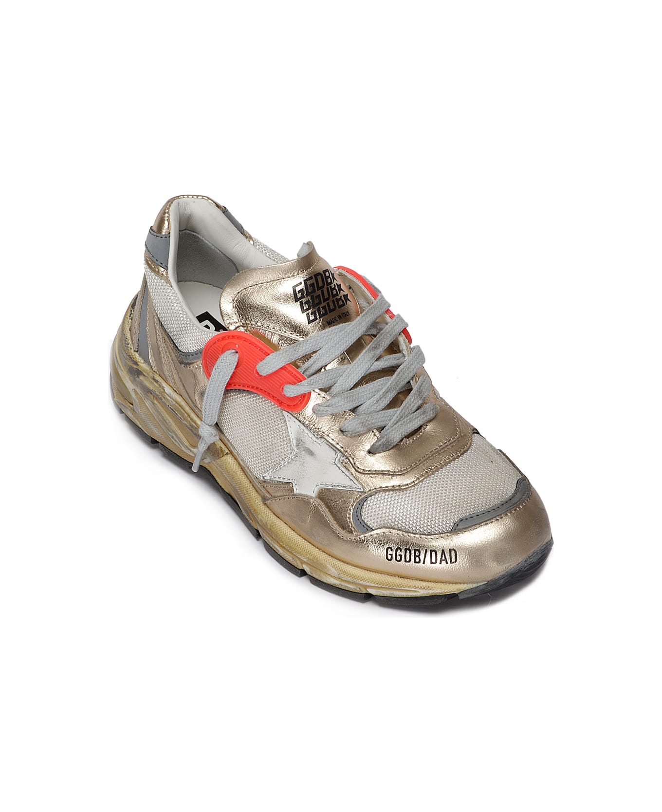 Golden Goose Running Dadmesh And Laminated - GOLD/CREAM/OPTIC WHITE