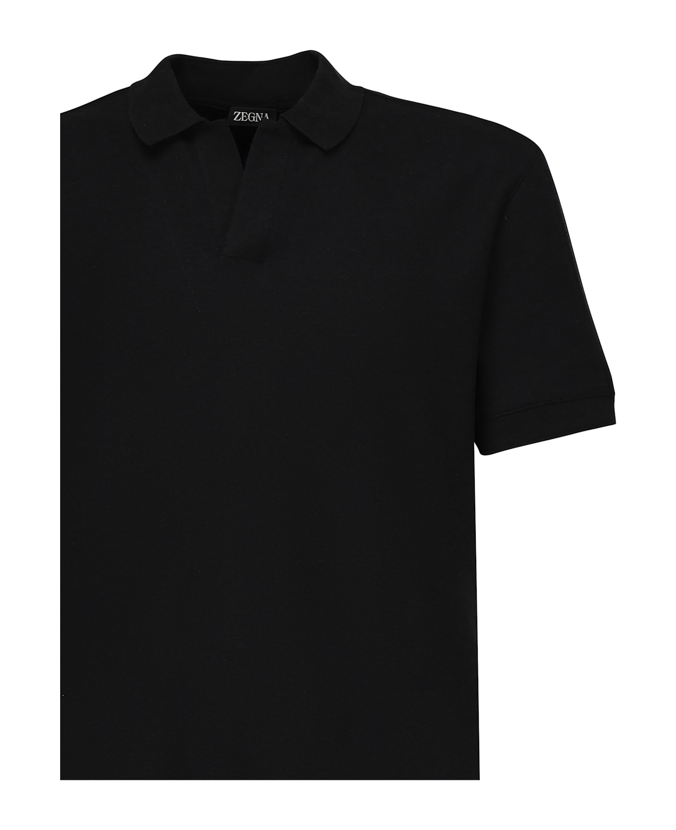 Zegna Premium Cotton Polo - Black