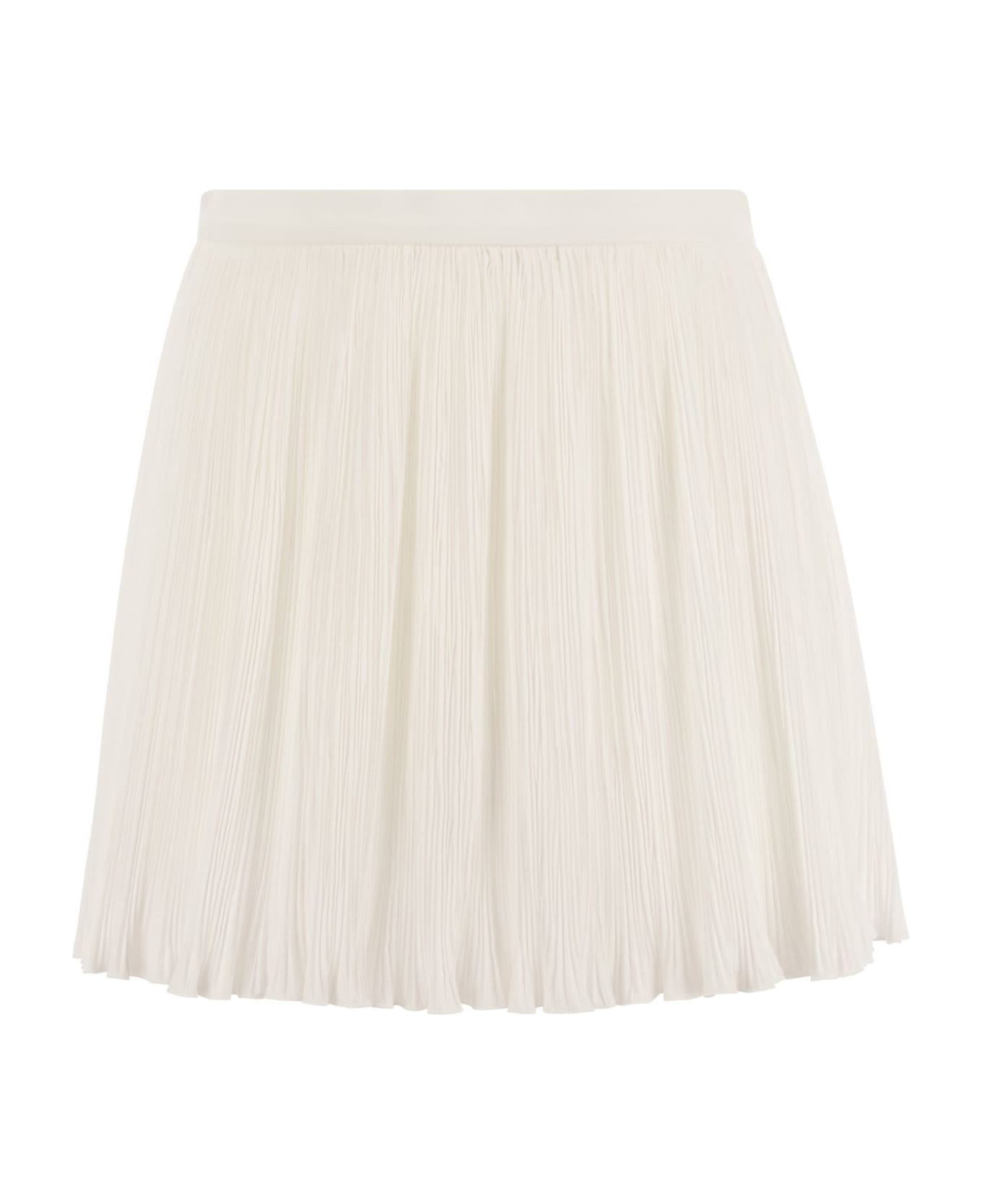 RED Valentino Pleated Cotton-blend Shorts - White