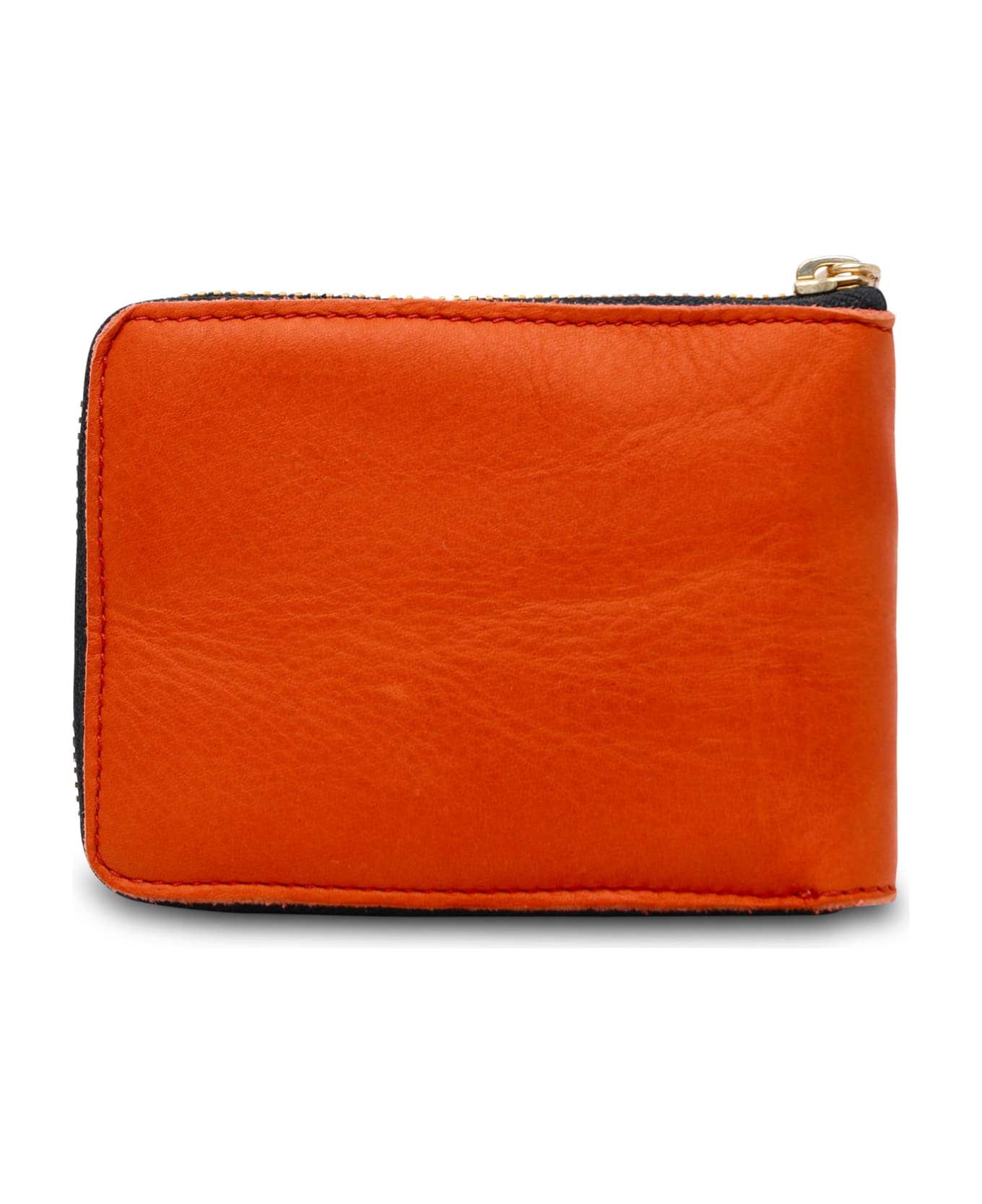 Comme des Garçons Wallet Green Leather Wallet - Orange