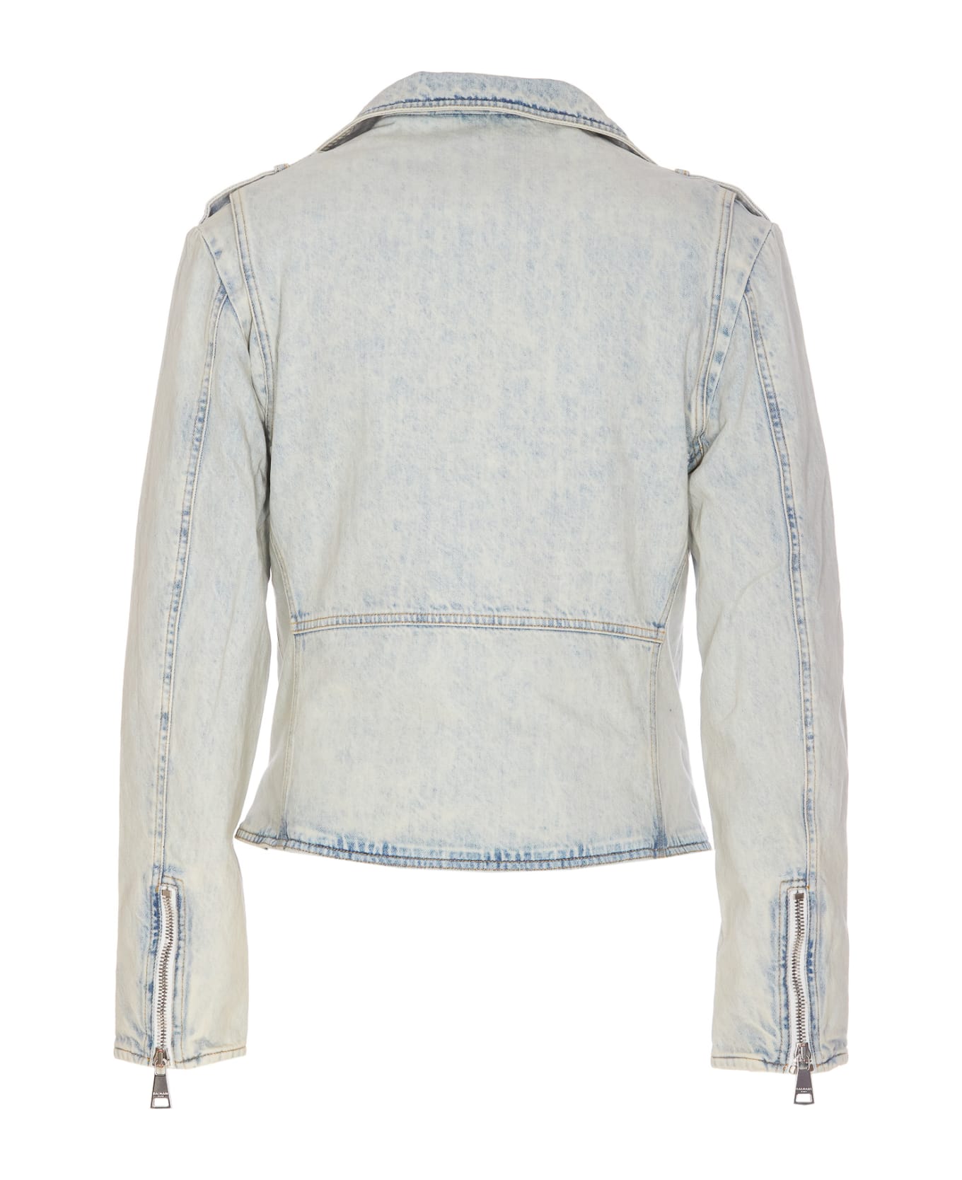 Balmain Denim Biker Jacket - Blue