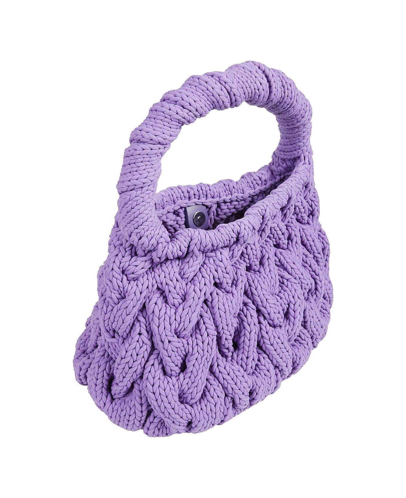 J.W. Anderson Cable Knit Tote Bag - purple