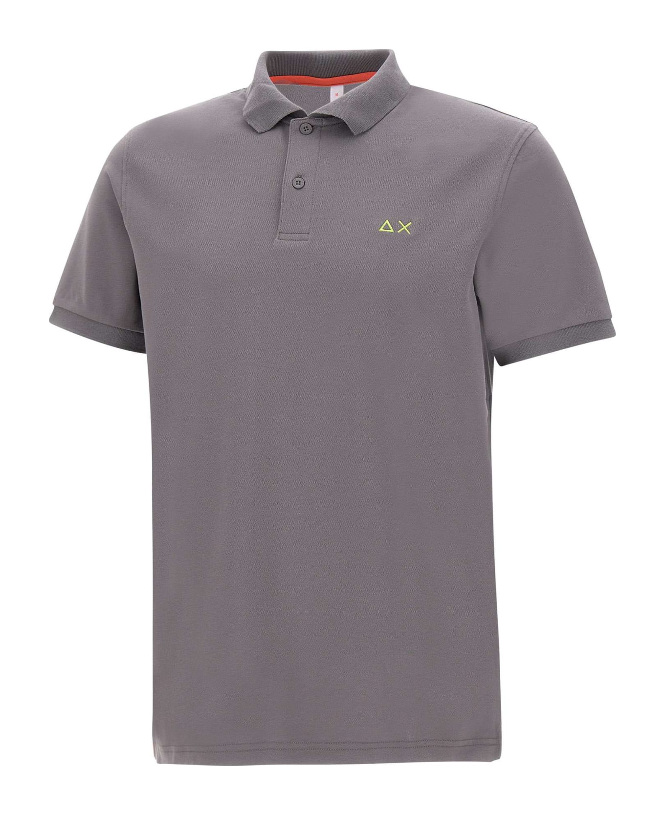 Sun 68 "solid" Cotton Piquet Polo Shirt - GREY ポロシャツ