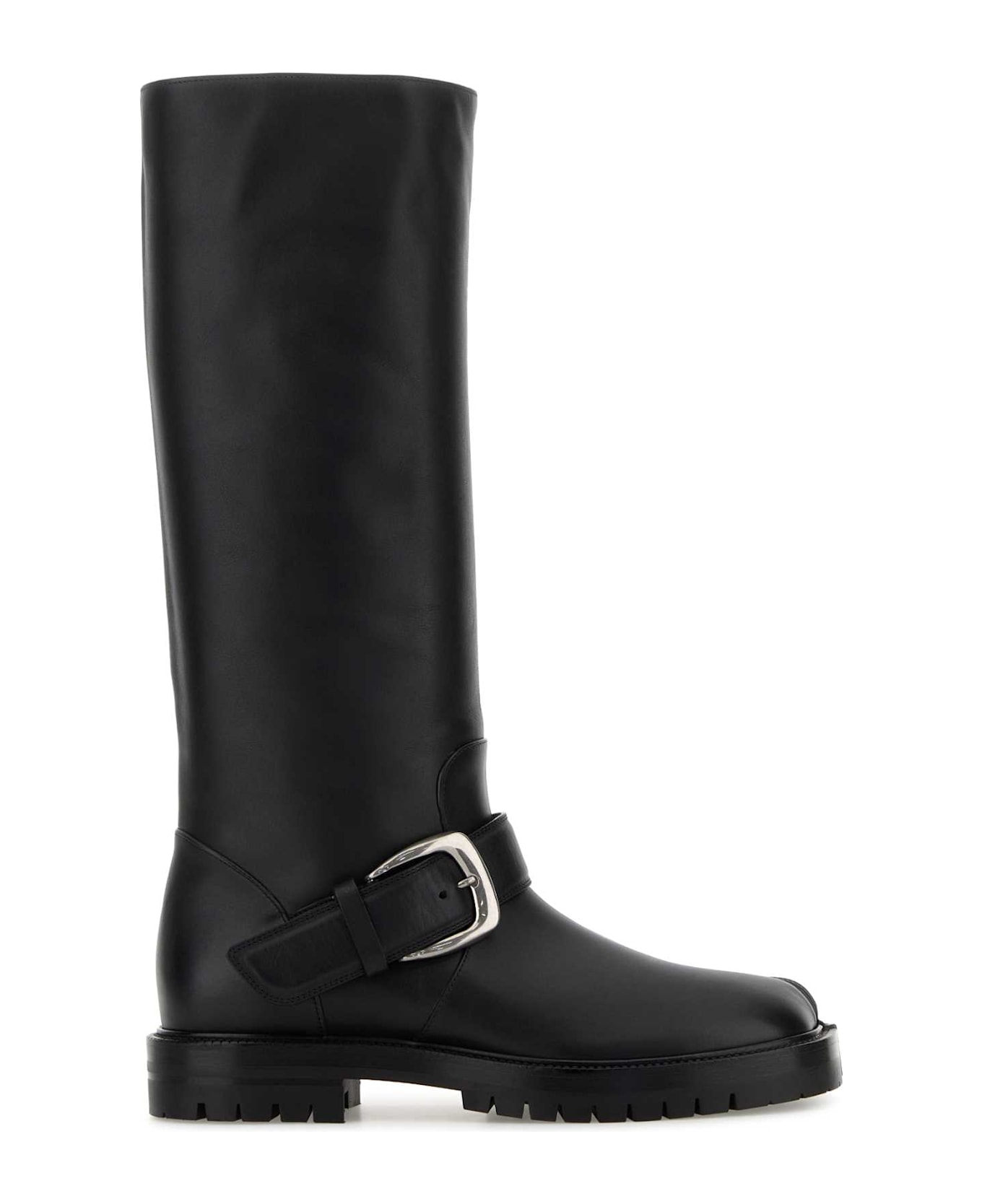 Maison Margiela Black Leather Tabi Boots - BLACK ブーツ