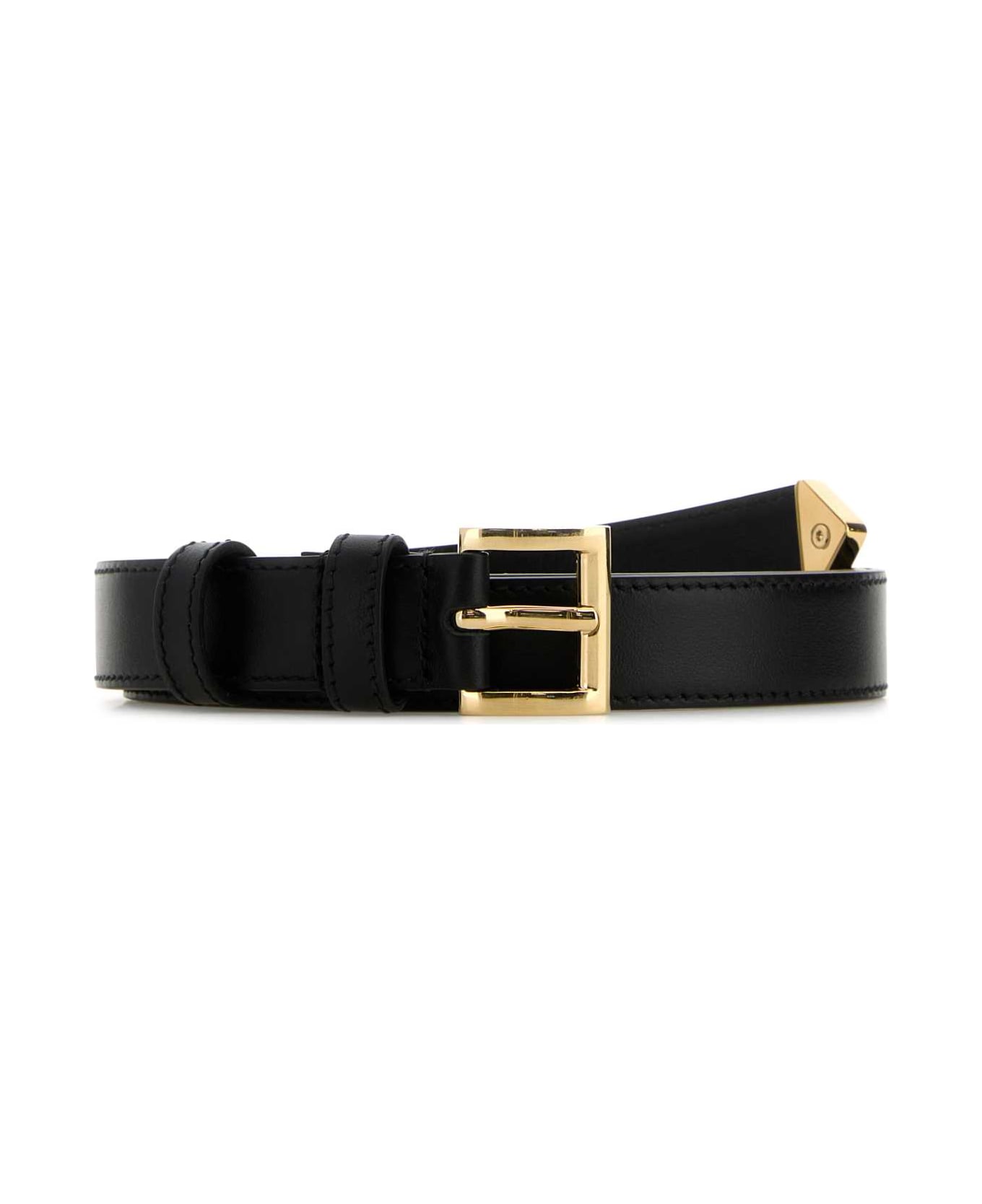 Prada Black Leather Belt - NERO1