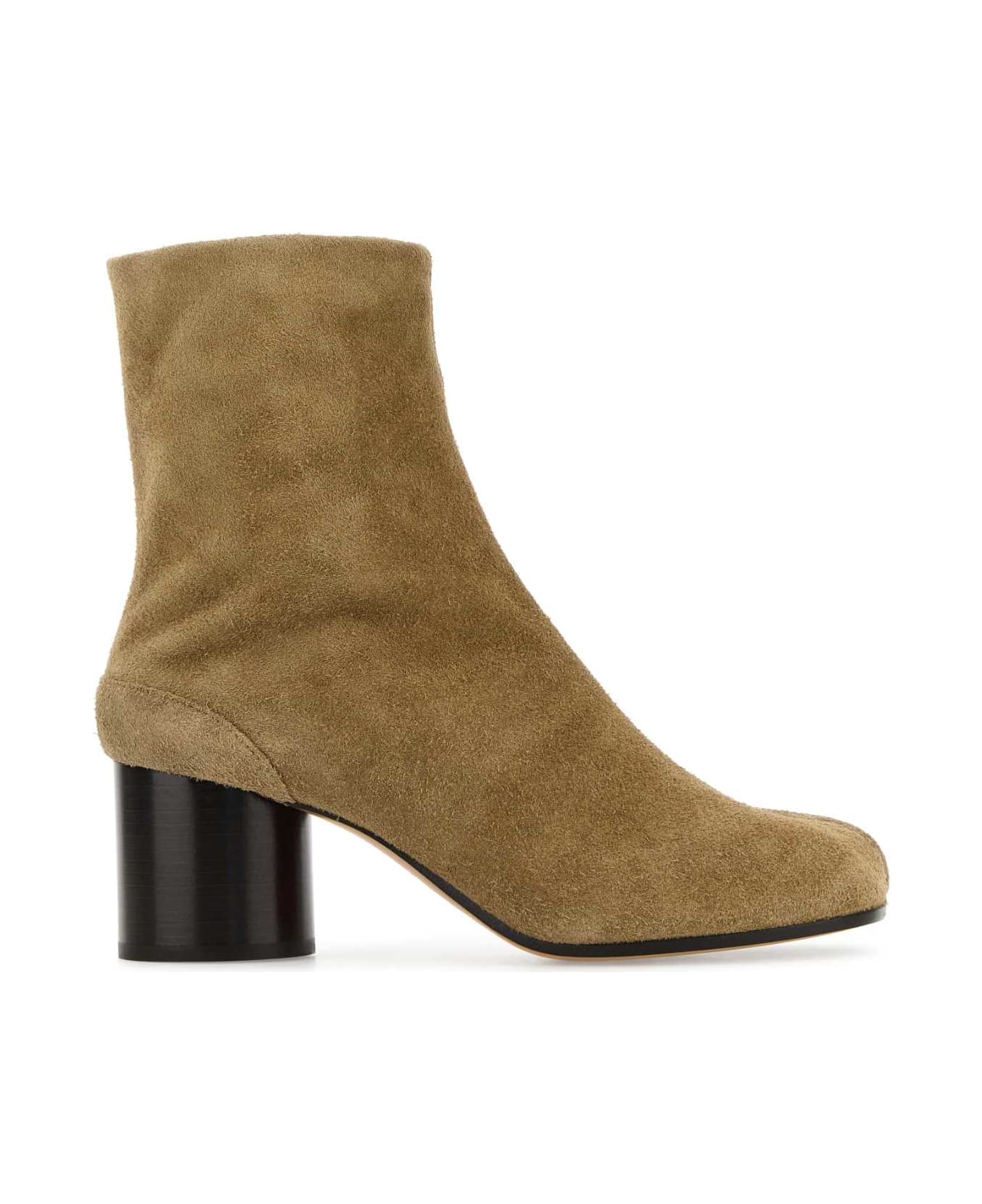 Maison Margiela Beige Suede Tabi Ankle Boots - CORNBROWN