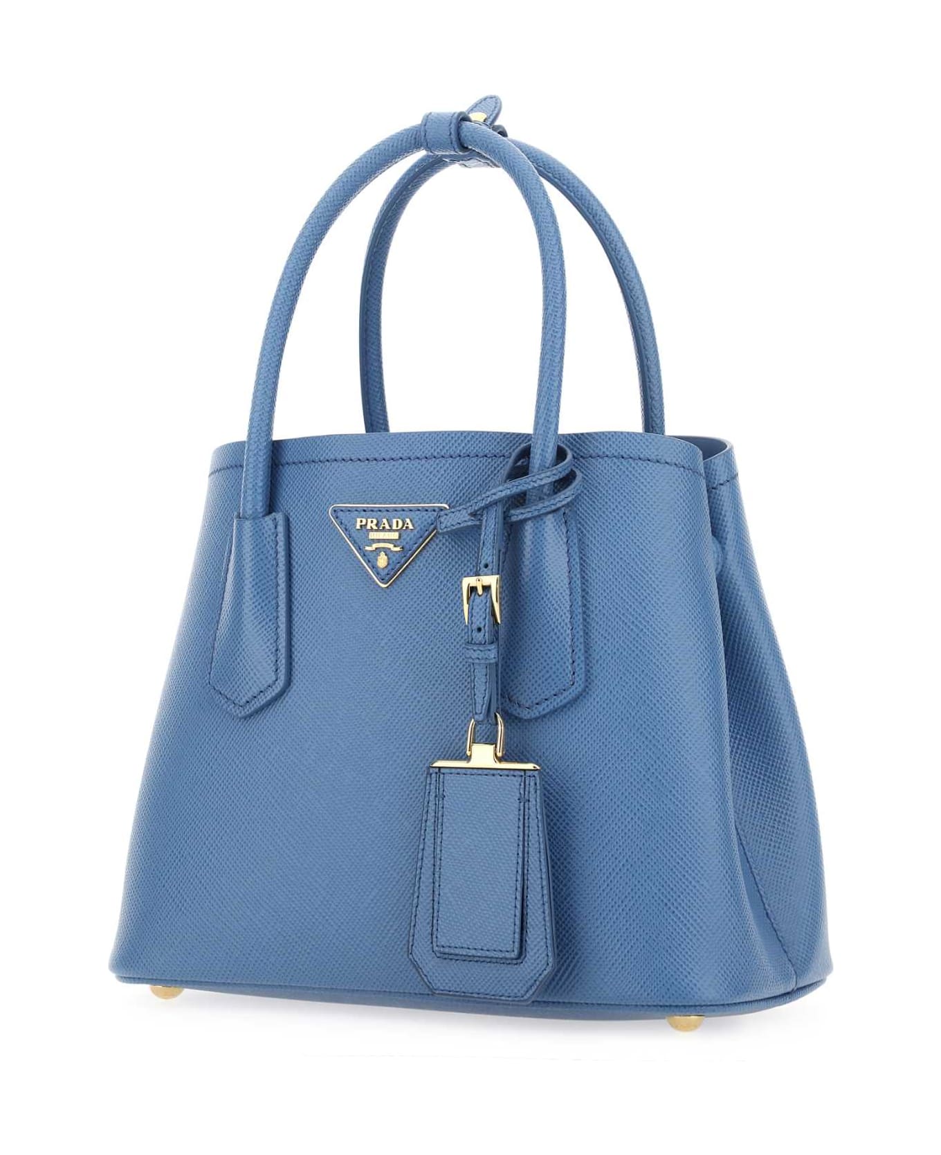 Prada Cerulean Blue Leather Handbag - Blue