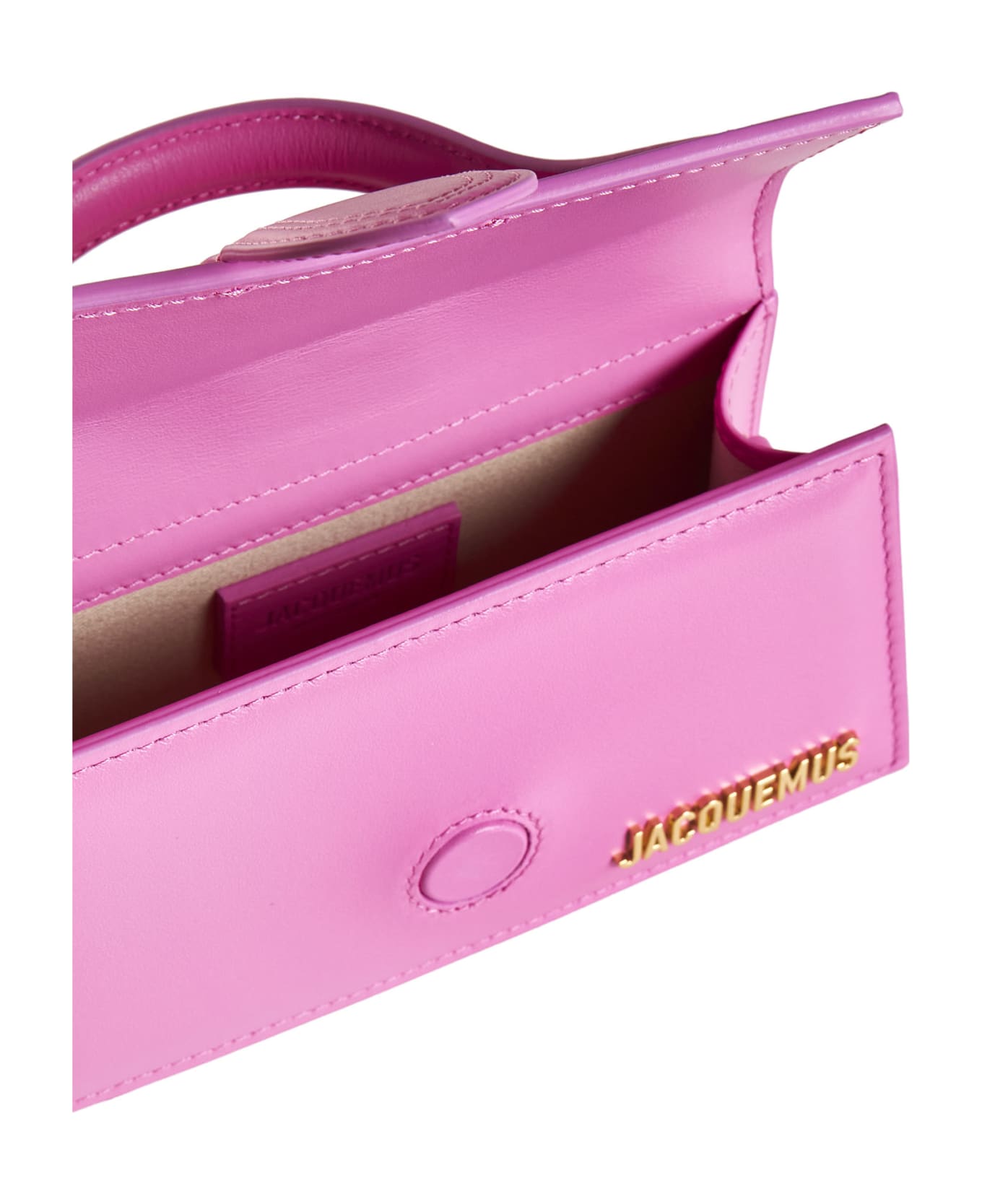 Jacquemus Le Bambino Leather Top Handle Bag - Neon pink トートバッグ