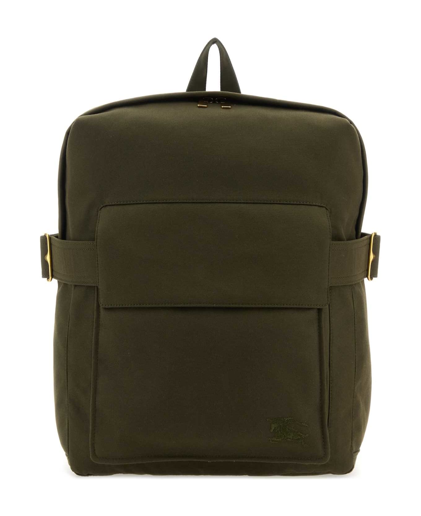 Burberry Army Green Polyester Blend Trench Backpack - MILITARY