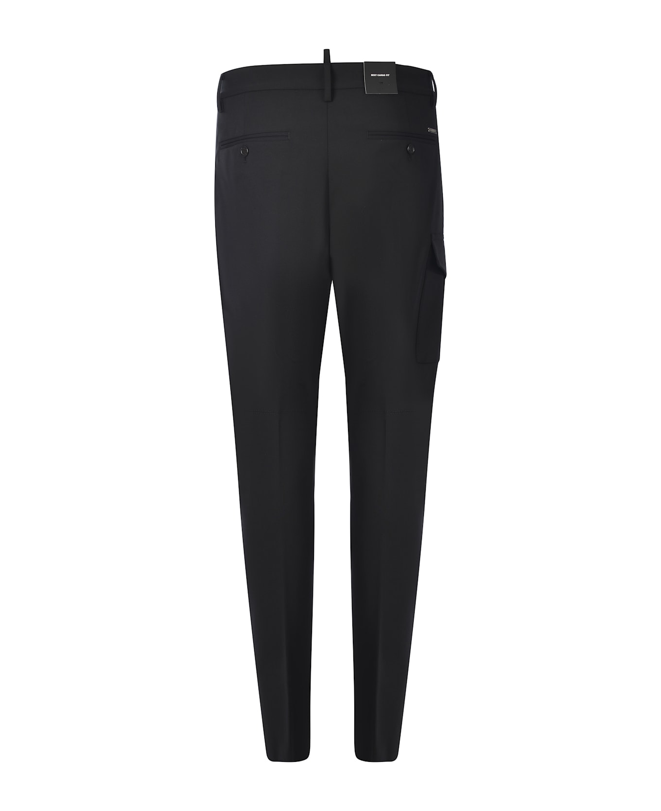 Dsquared2 Trousers Dsquared2 "sexy Cargo" Made Of Wool - Black