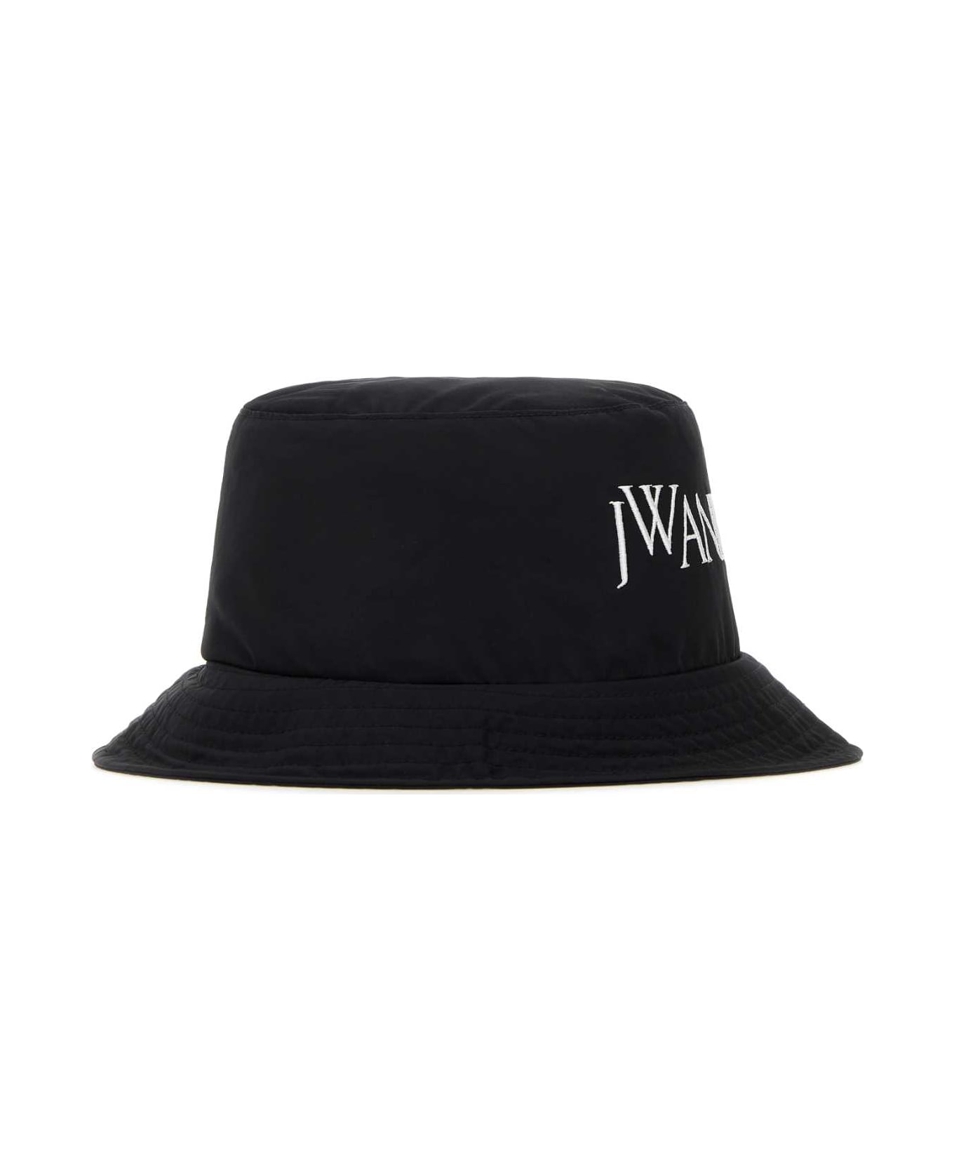 J.W. Anderson Black Nylon Blend Bucket Hat - Black