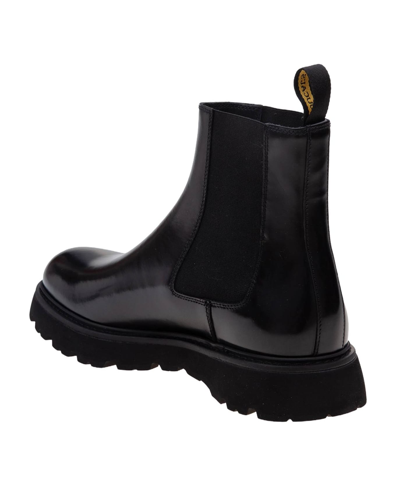 Doucal's Beatles Ankle Boot In Black Leather - Nero