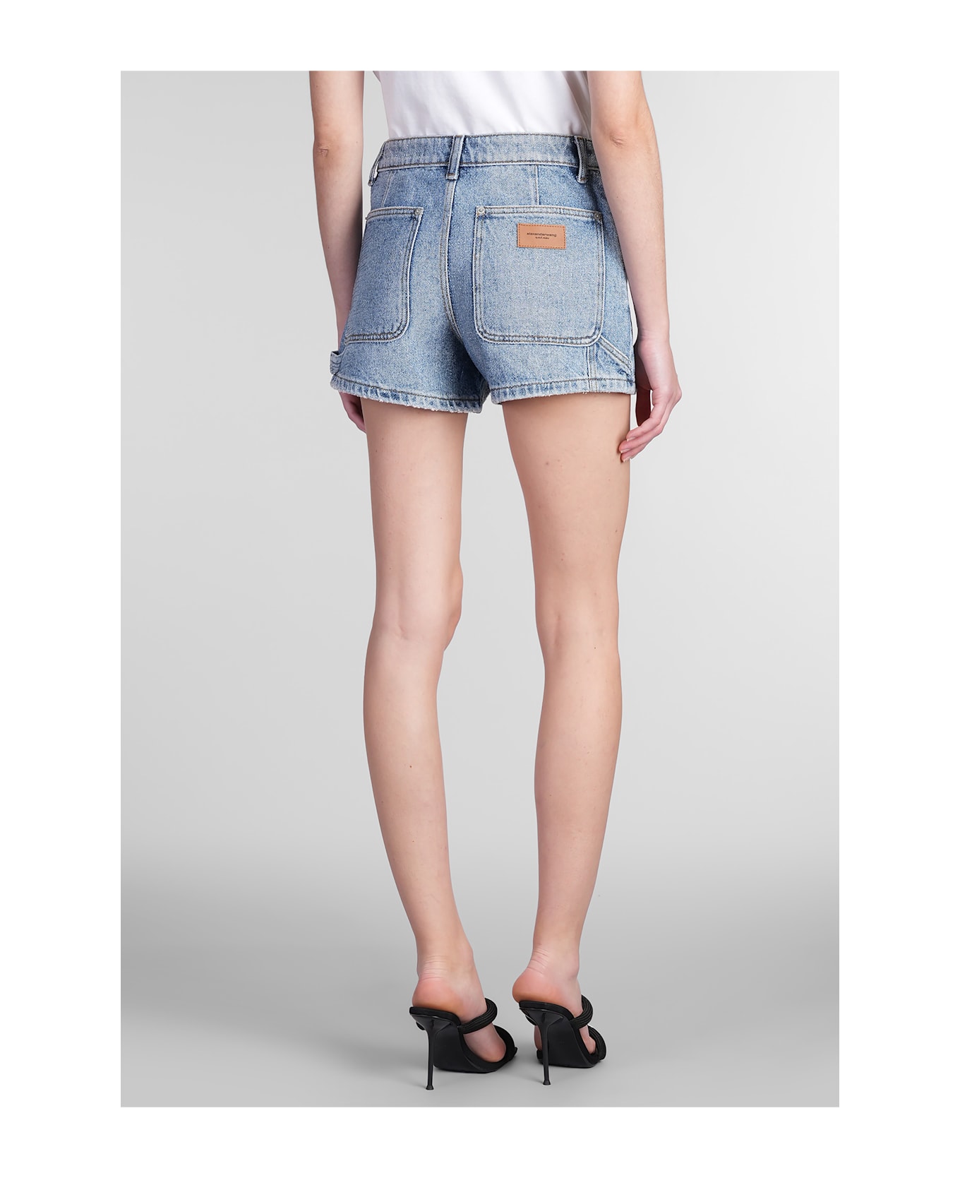 Alexander Wang Shorts In Blue Cotton - blue
