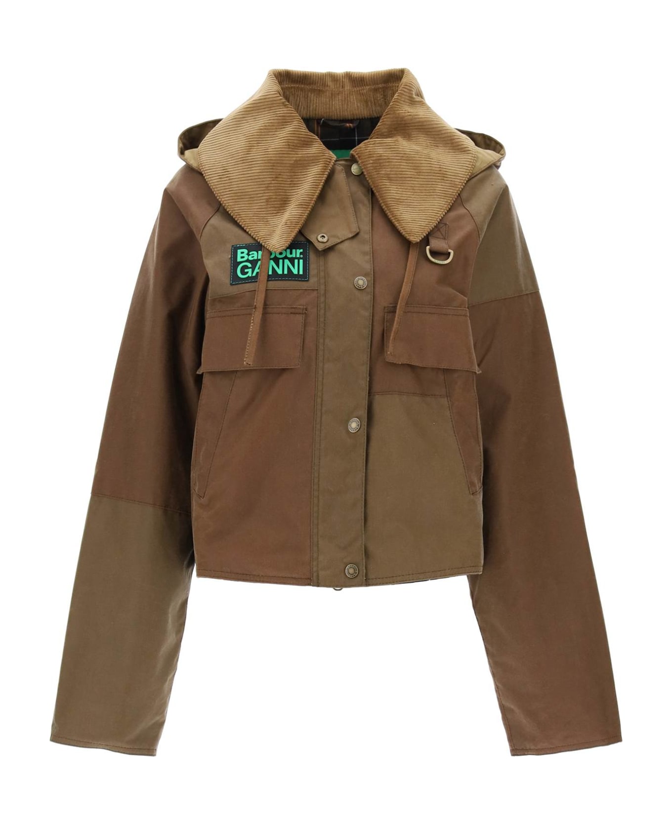 Barbour Block Spey Waxed Jacket - TAN SAND CLASSIC (Brown)