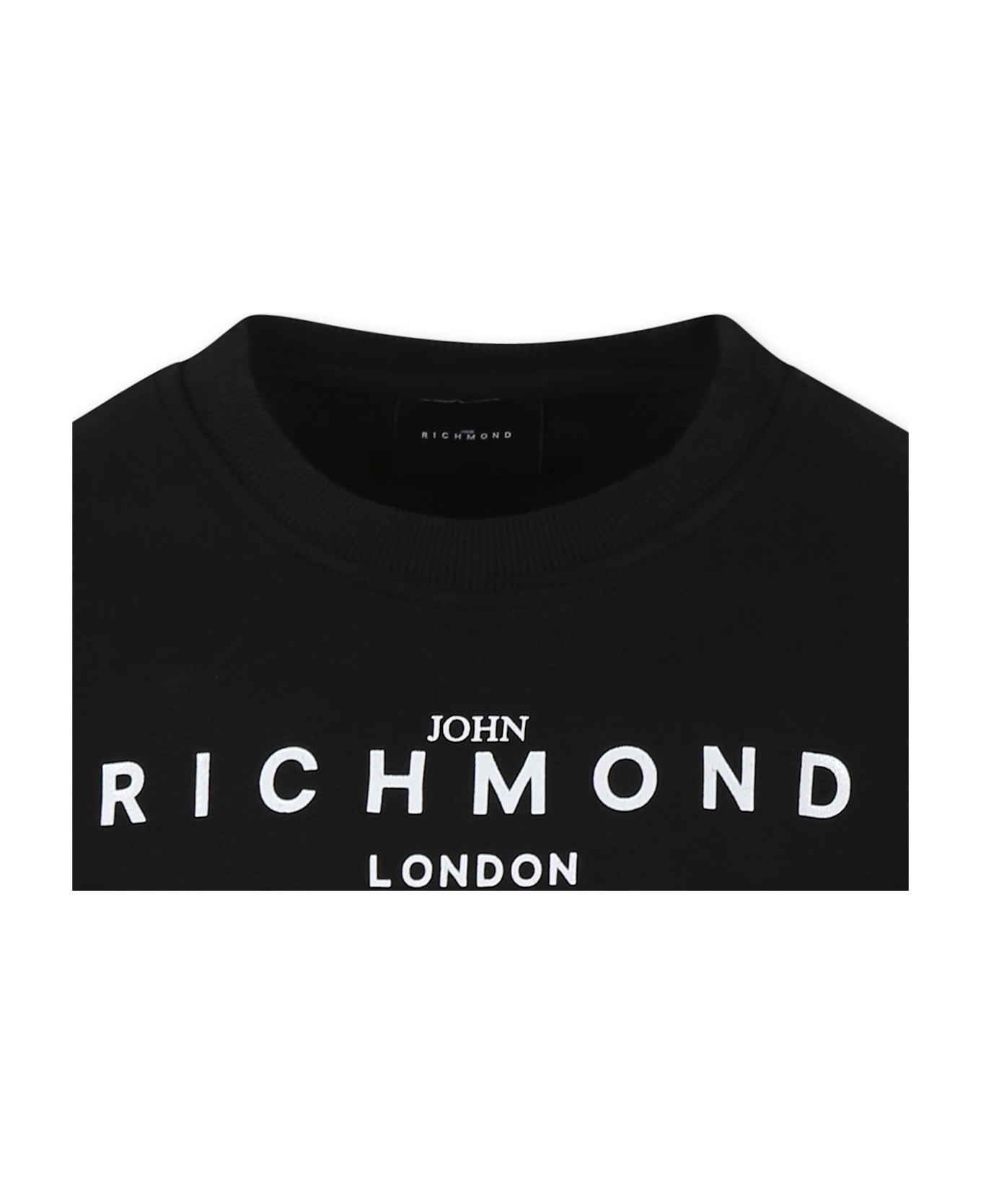 Richmond Black Sweatshirt For Kids With Logo - Black