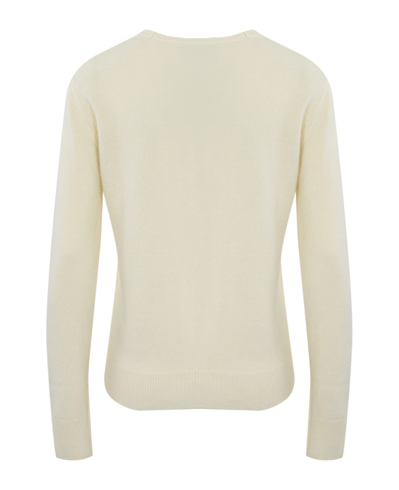 MC2 Saint Barth "st. Moritz Habitue" Sweater In Cream Wool Blend - Panna