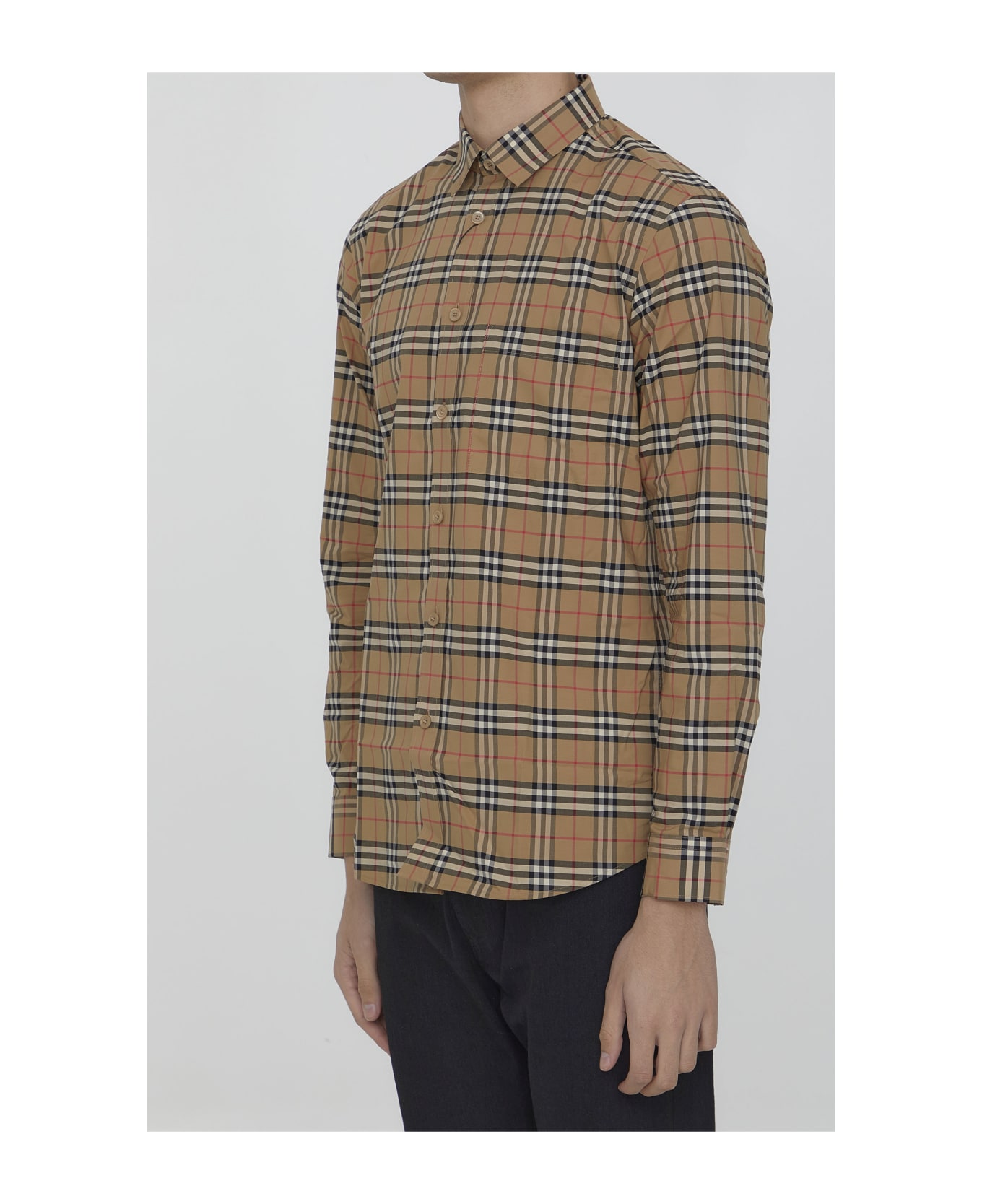 Burberry Small Check Shirt - BEIGE シャツ