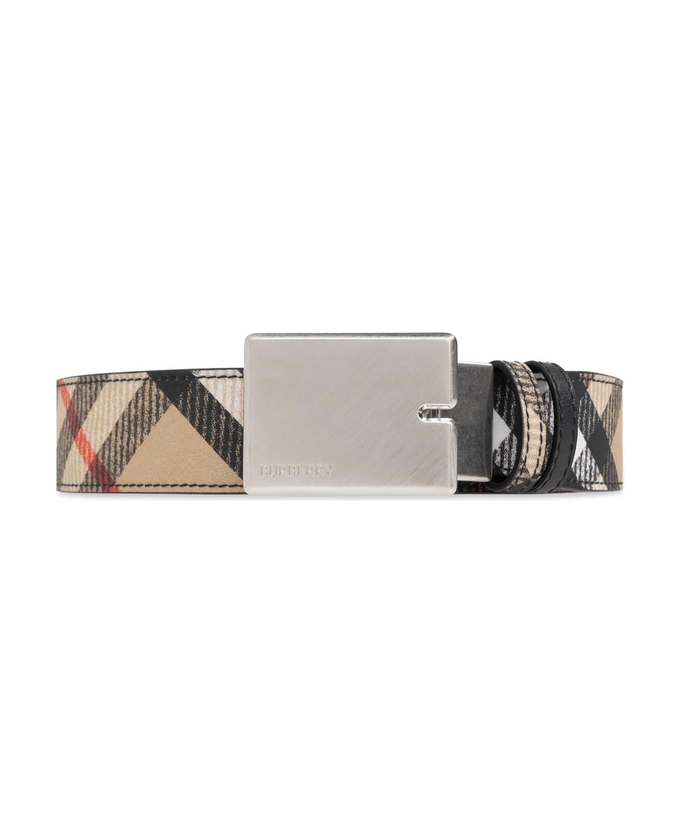 Burberry Reversible Belt - Sand/slate