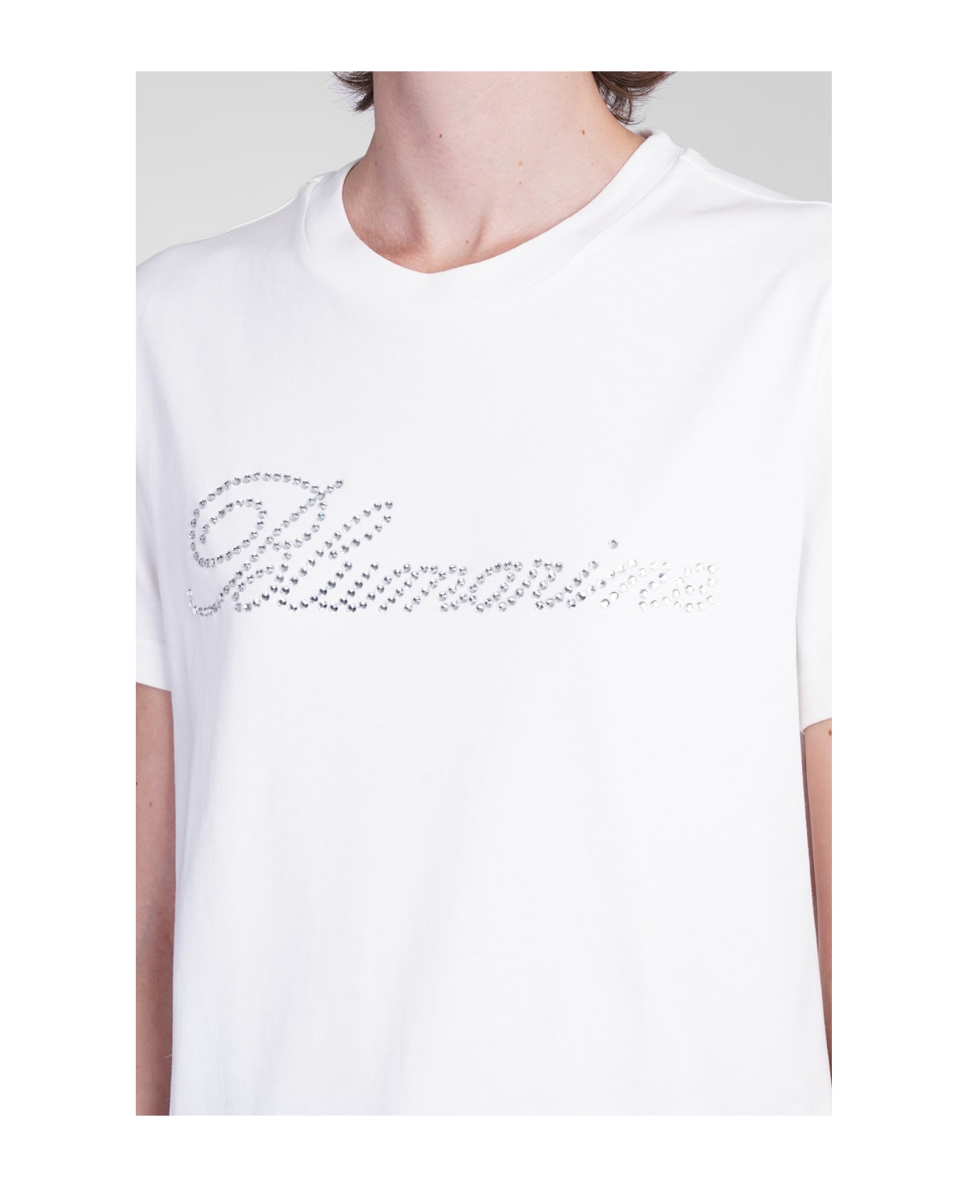 Tシャツ・カットソー BLUMARINE Woman T-Shirt White 4T038A N0100 Blumarineアウトレット：Tシャツ レディース - ホワイト