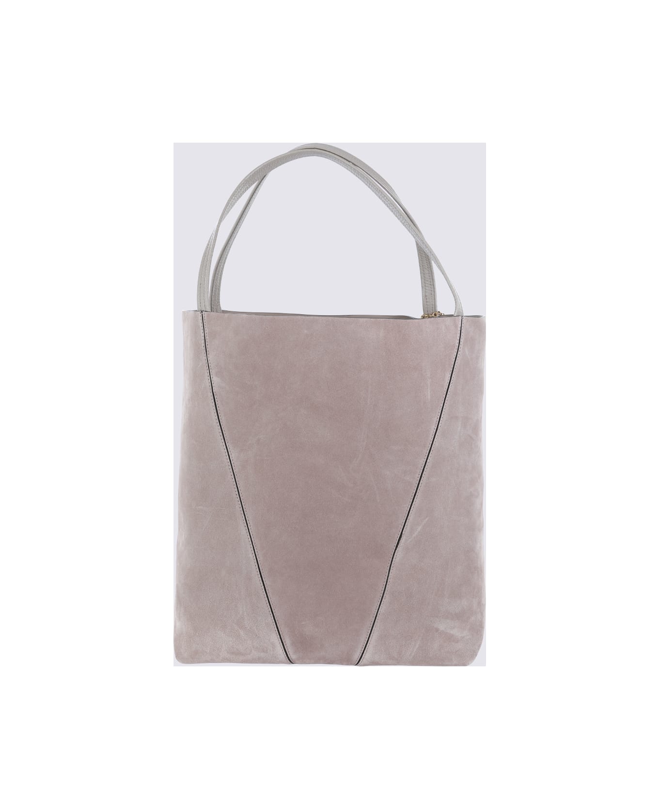 Chloé Motly Grey Suede Spin Tote Bag - Grey