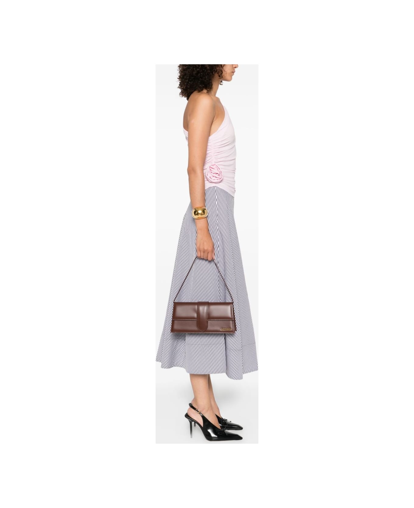 Jacquemus Le Bambino Long Leather Shoulder Bag - Brown