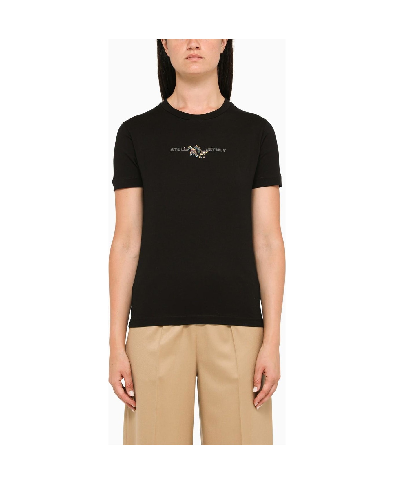 Stella McCartney Front Logo-print T-shirt In Black - Black Tシャツ
