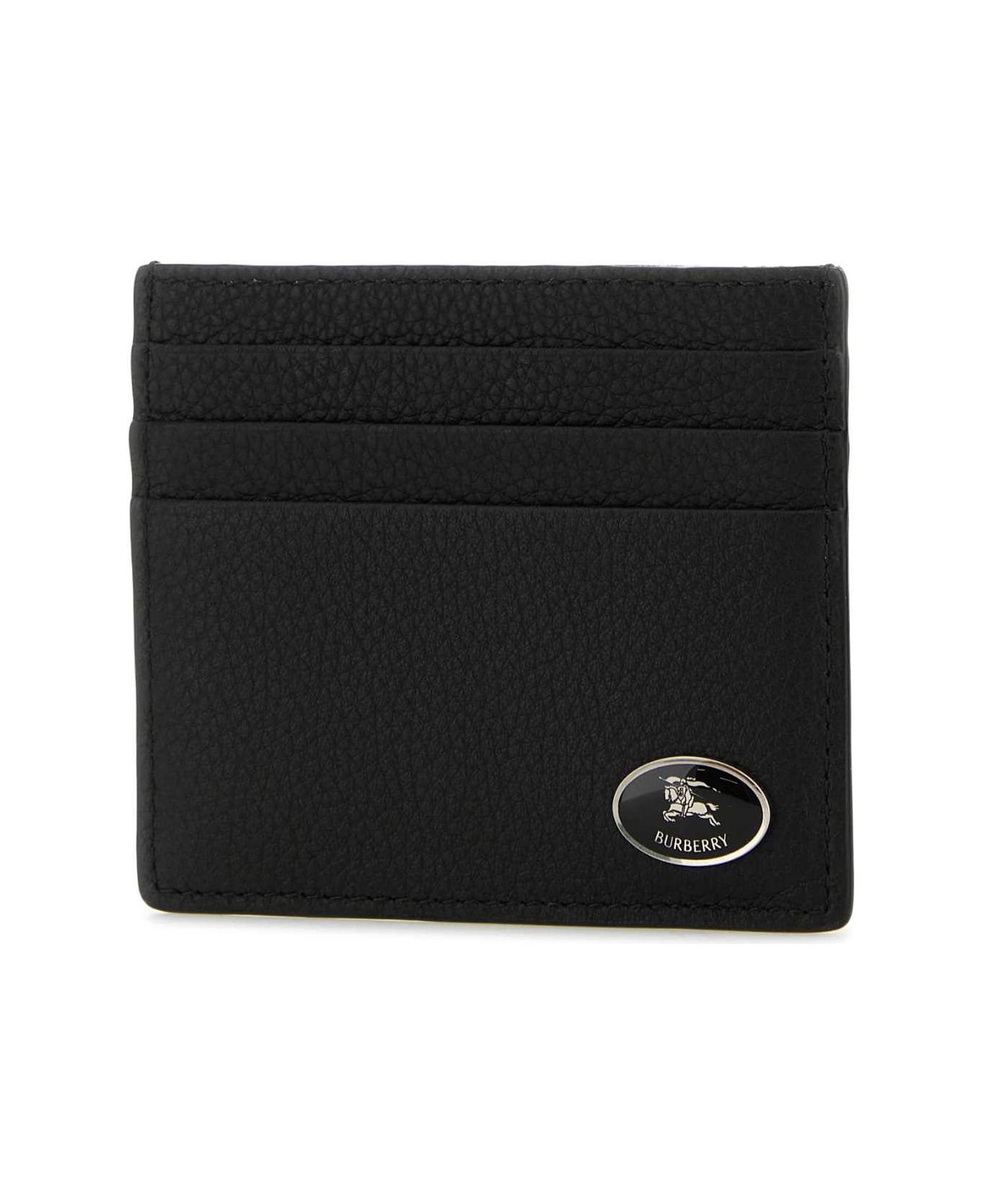 Burberry Black Leather Cotswolds Cardholder - BLACK