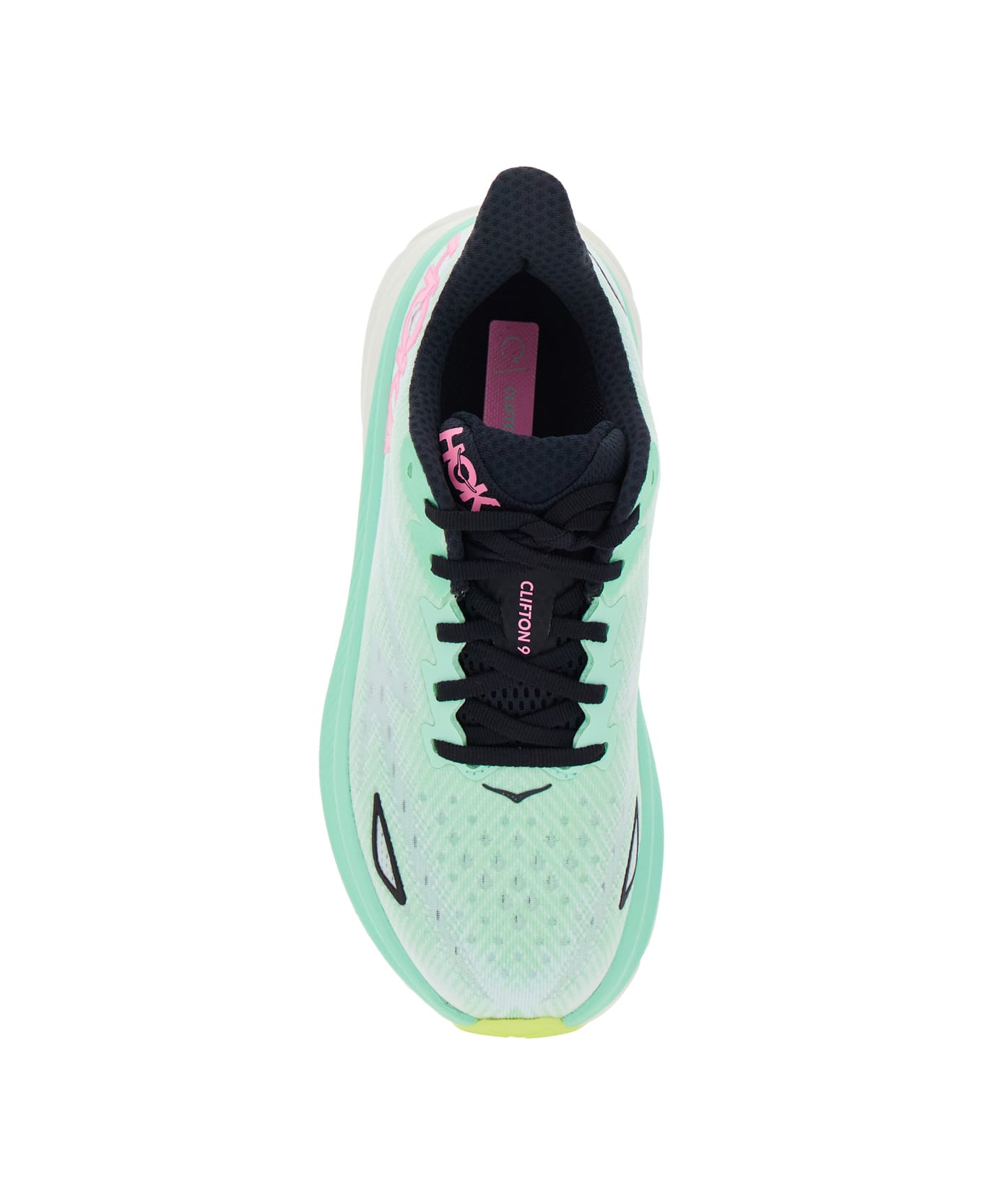 Hoka 
clifton 9
 Multicolor Sneakers With Zig Zag Embroidery And Side Logo Print In Rubber Unisex - Multicolor