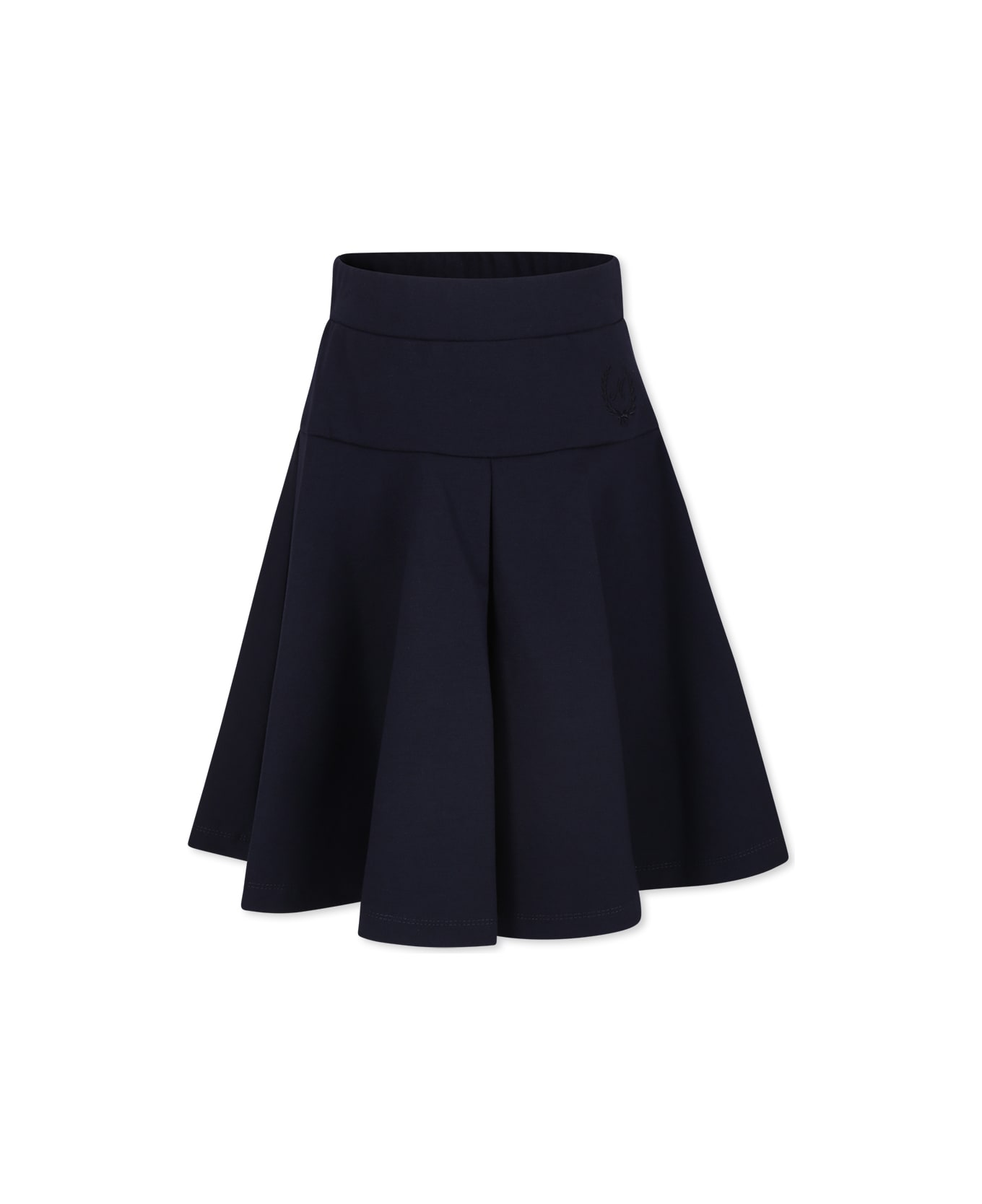 Monnalisa Blue Skirt For Girl With Logo - Blue