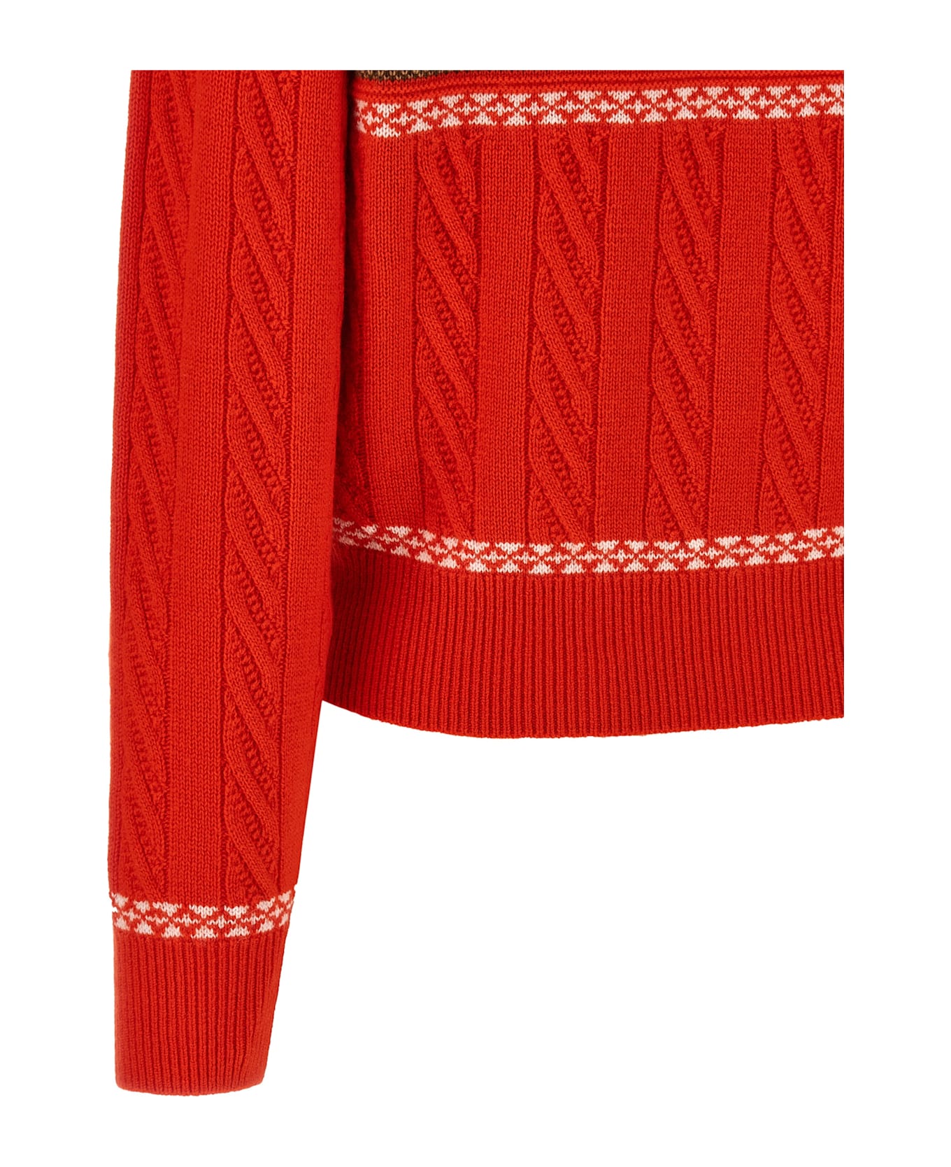 Guest in Residence 'cable Collegiate Polo' Sweater - Red