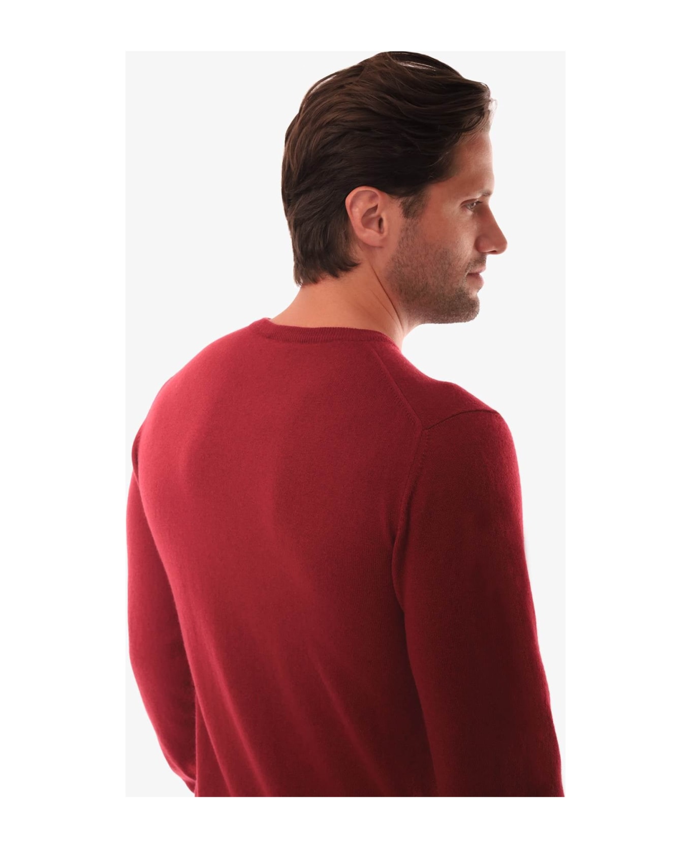 Larusmiani Crewneck Sweater Aspen Sweater - Red ニットウェア