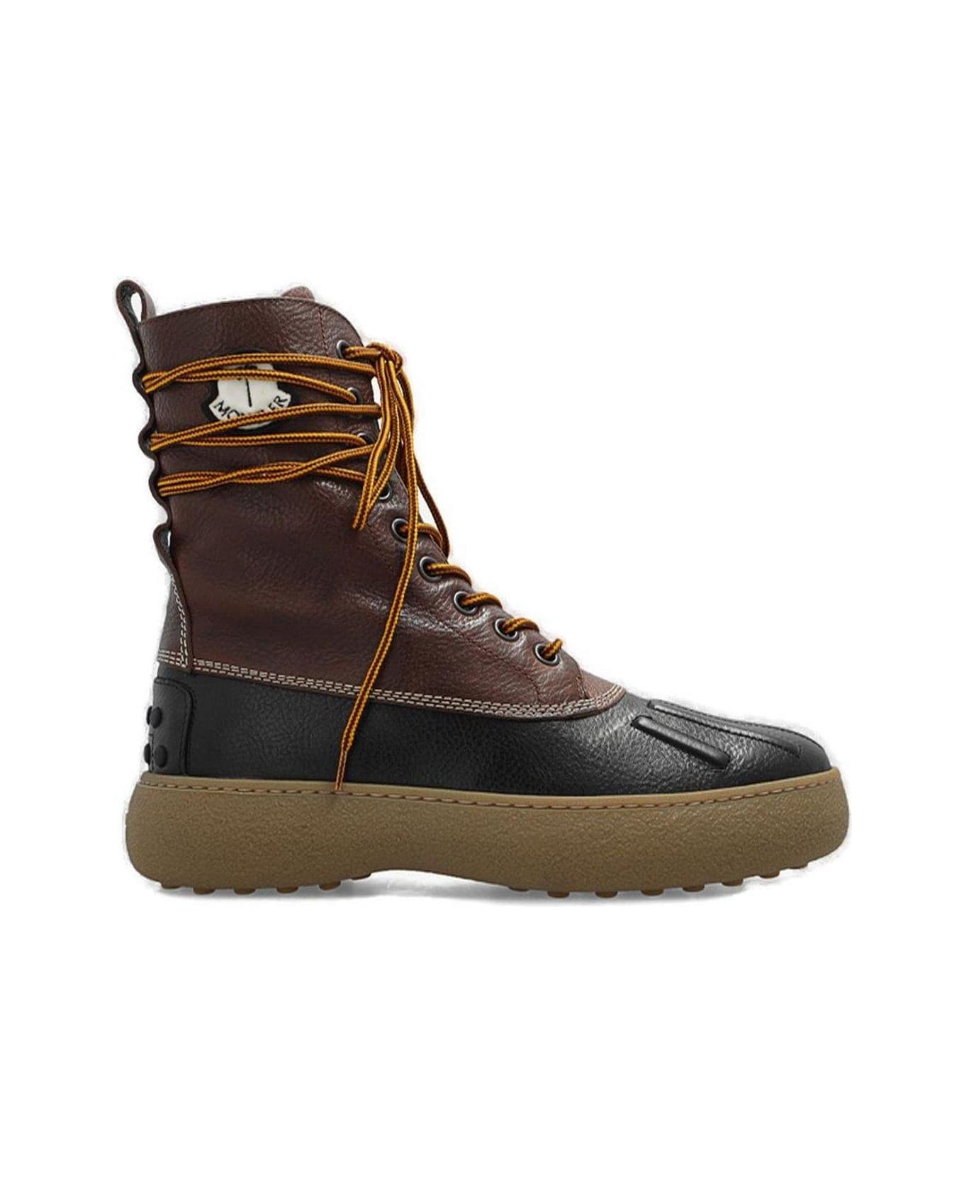 Moncler X Palm Angels X Tod's Laced Ankle Boots - Brown