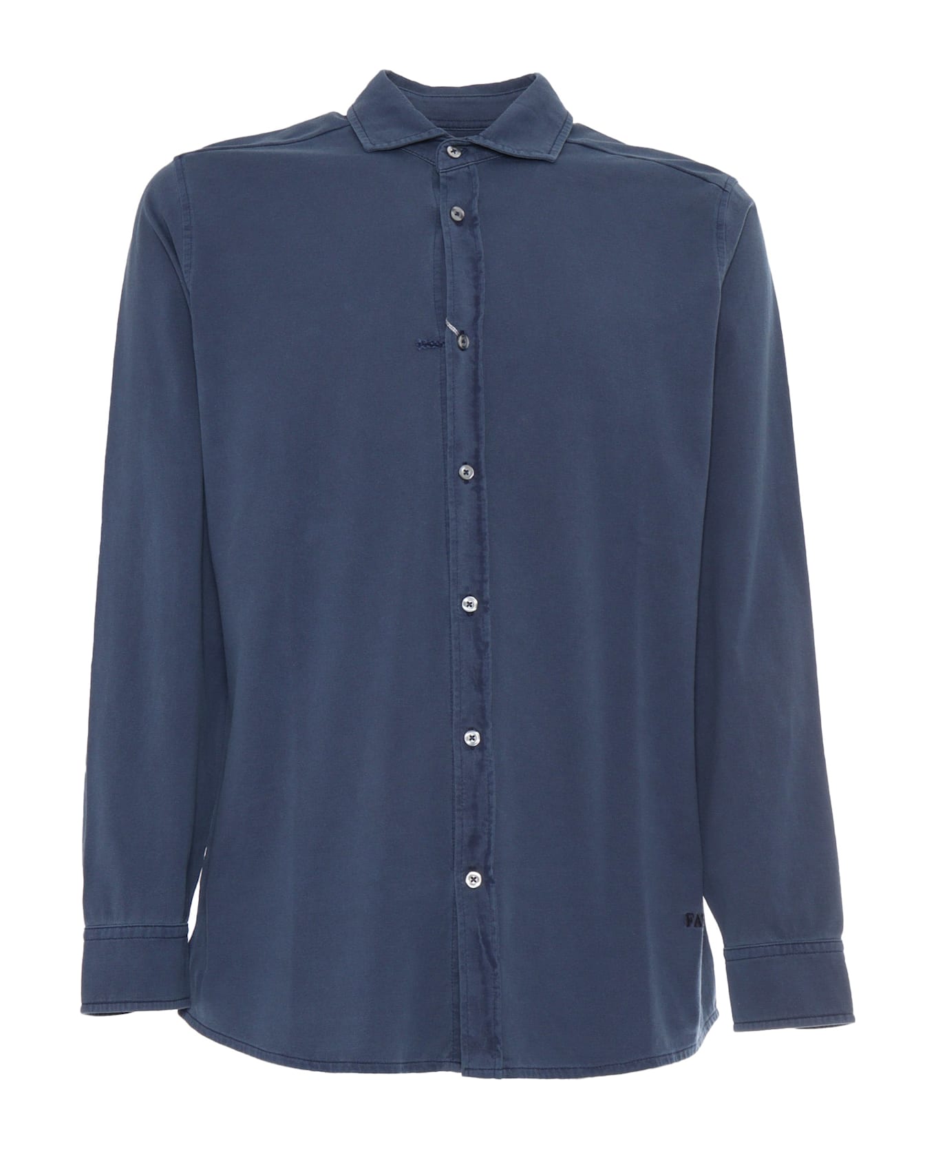 Fay Jersey Tinto Frosted Shirt - BLUE