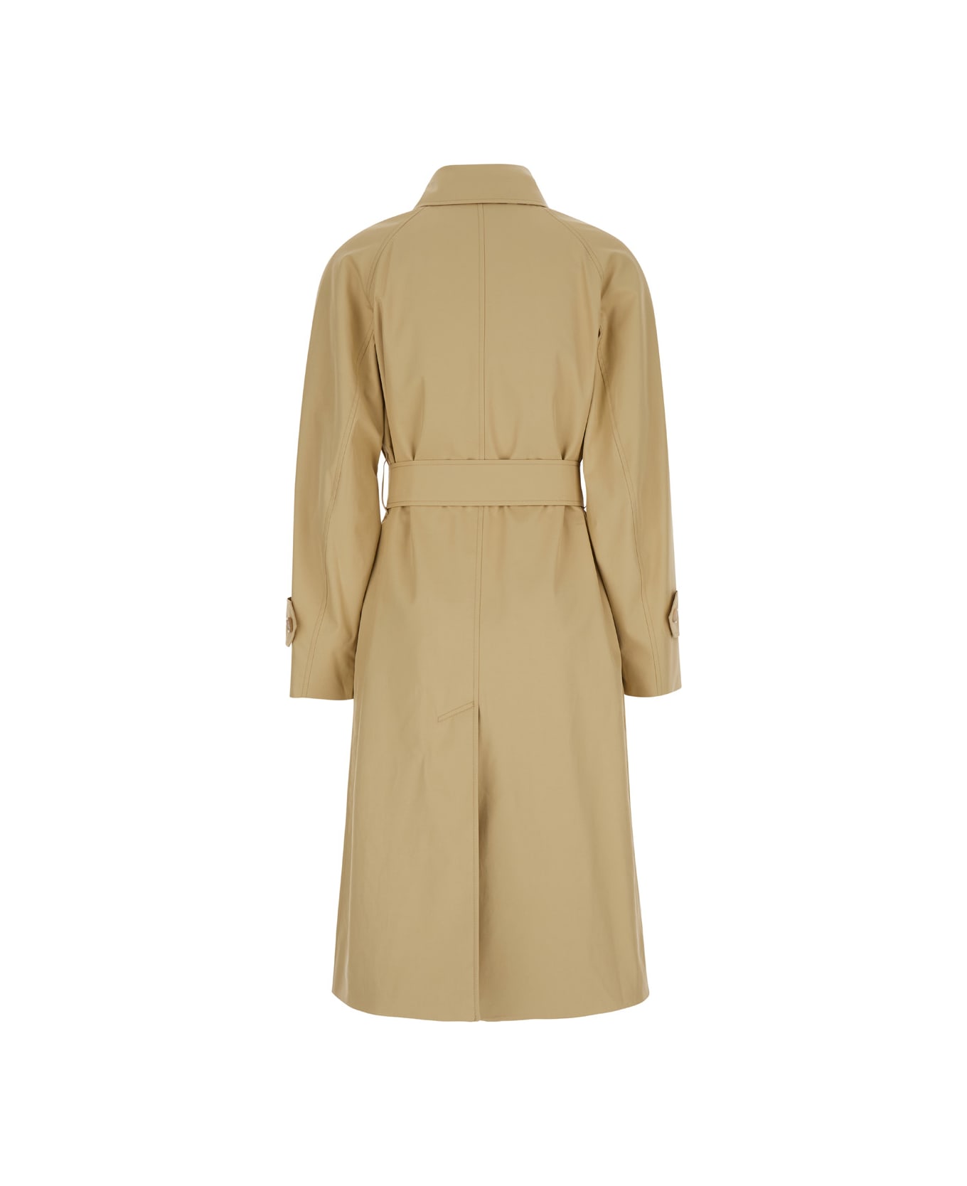 Burberry Beige Trench Coat With Matching Belt In Cotton Woman - Beige