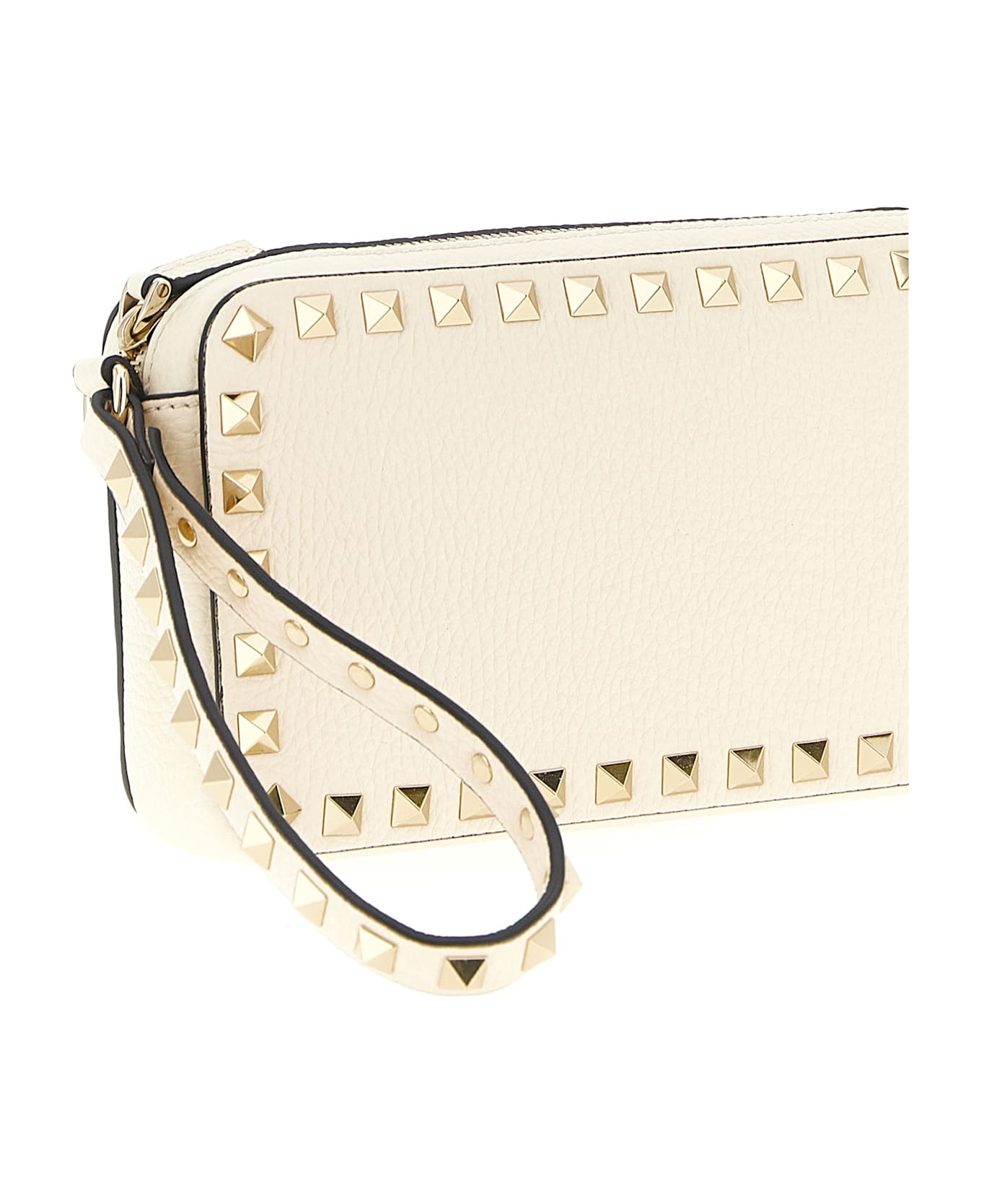 Valentino Garavani 
rockstud
 Clutch Bag - White
