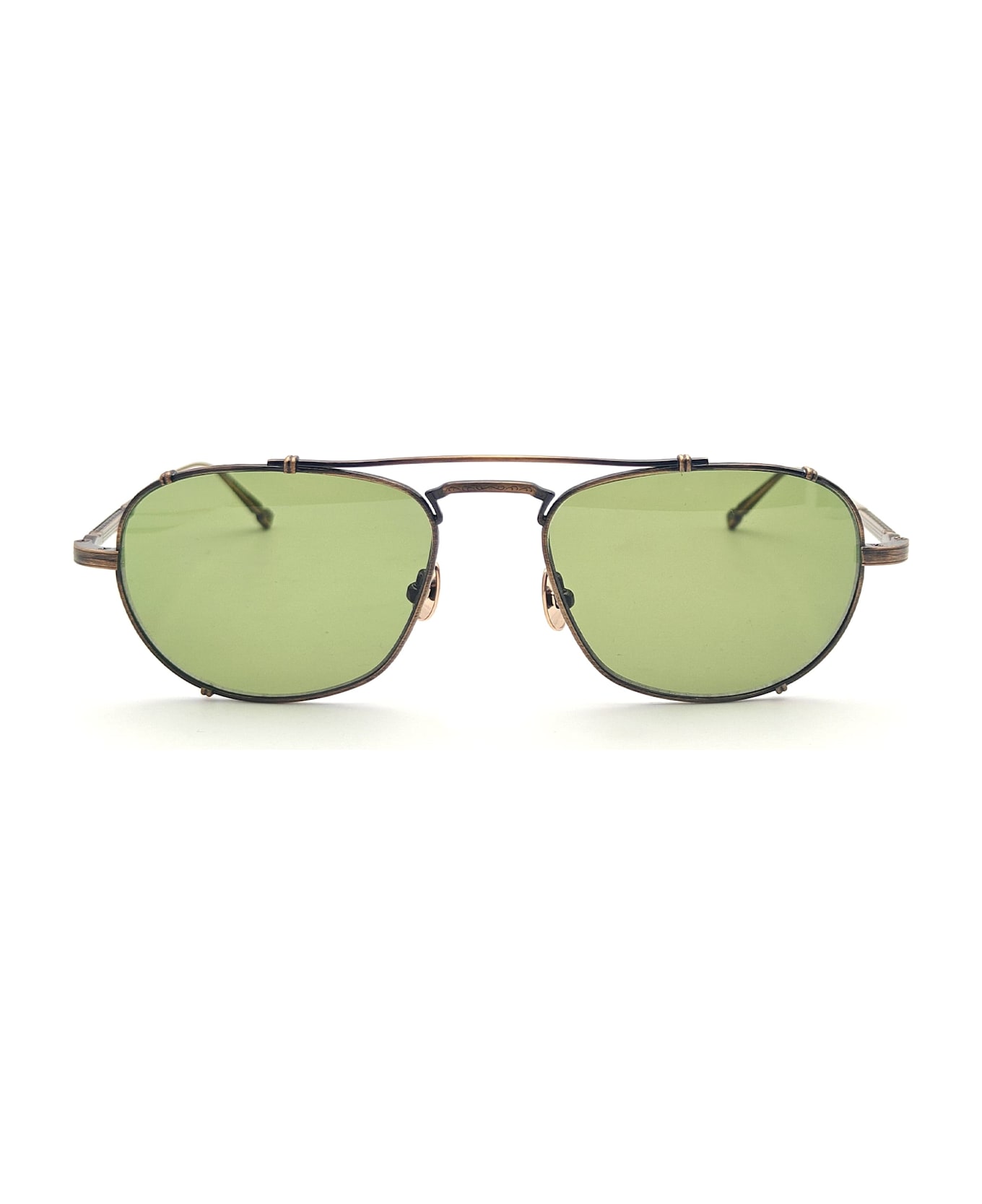Matsuda M3151 - Antique Gold / Sage Green Sunglasses - antique gold