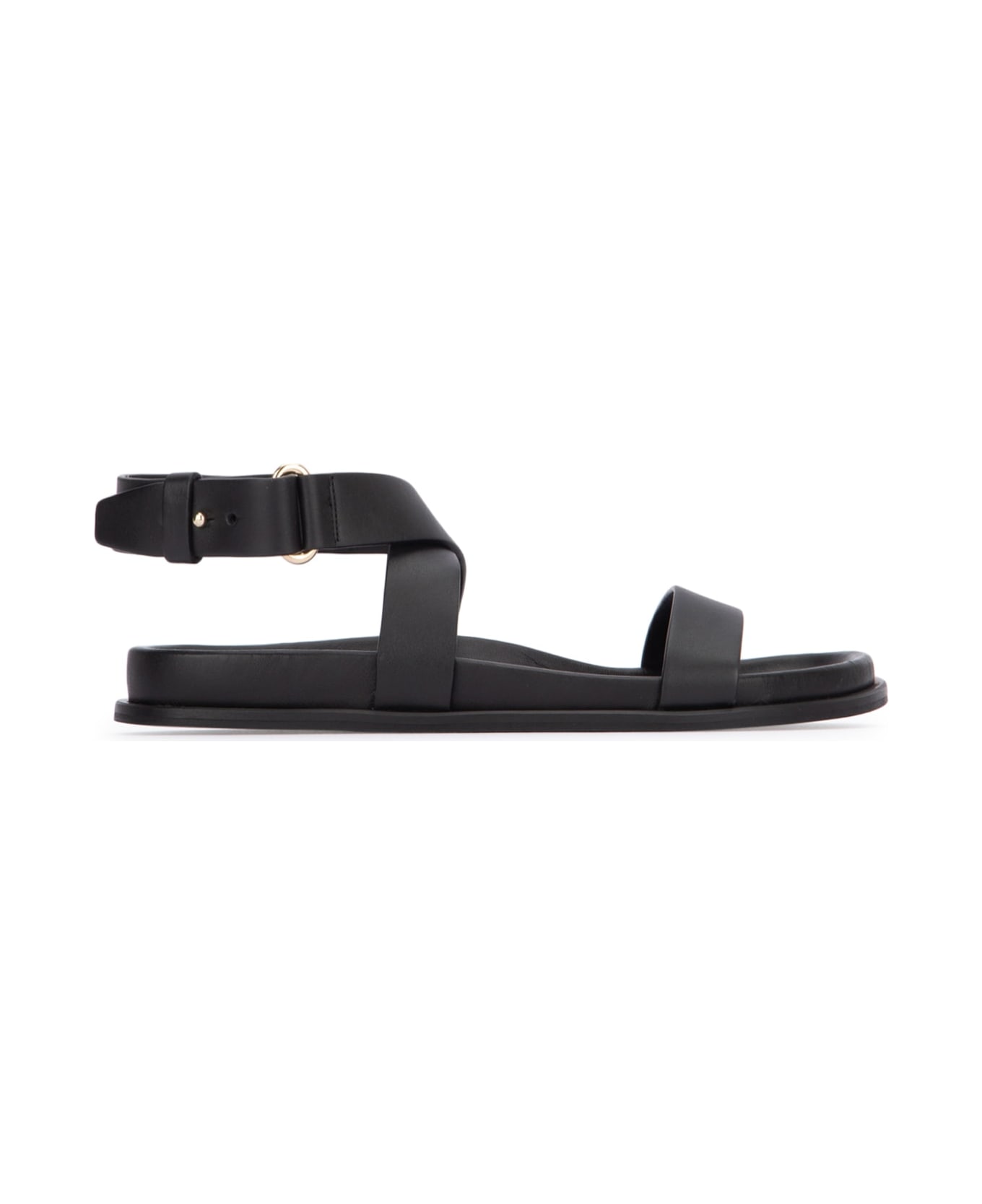 Totême The Leather Chunky Sandal - BLACK
