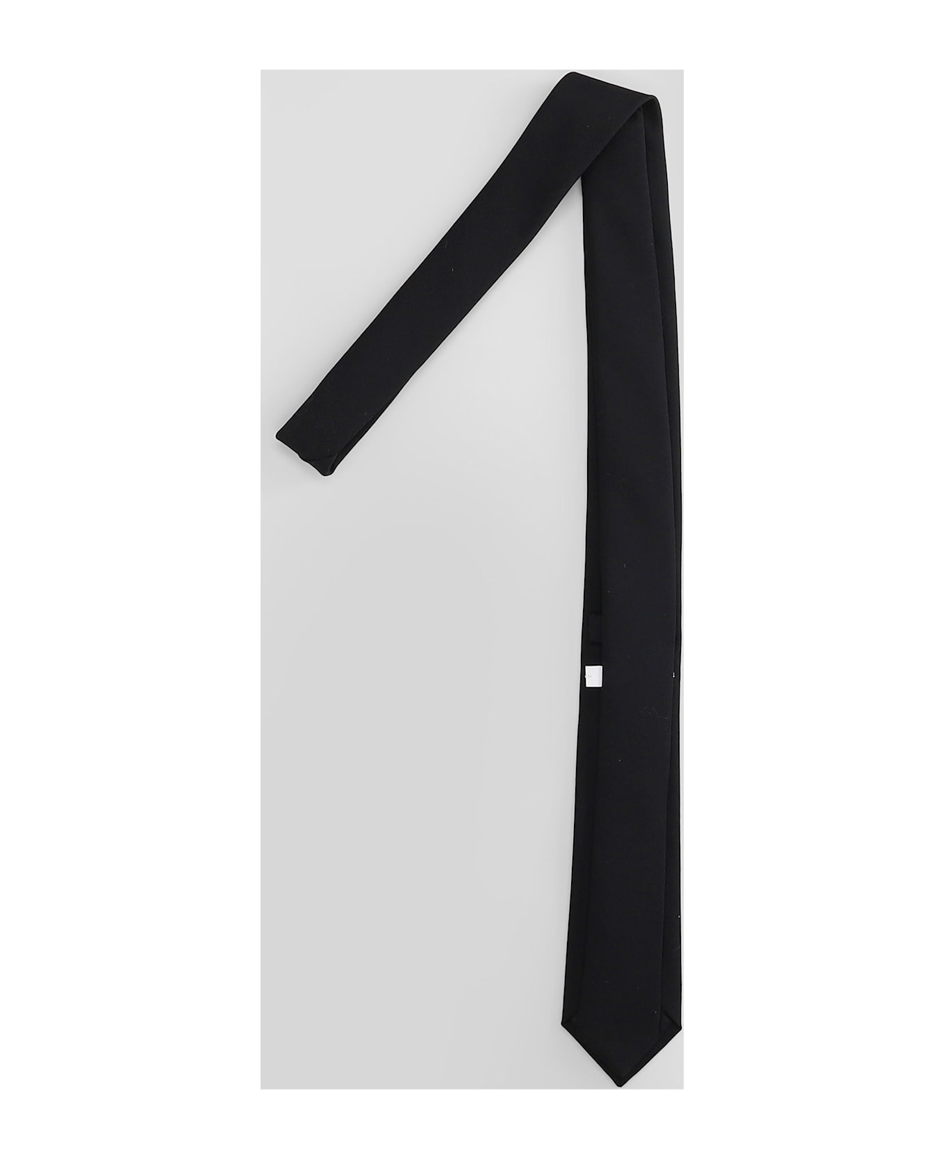 Lardini Tie In Black Wool - black