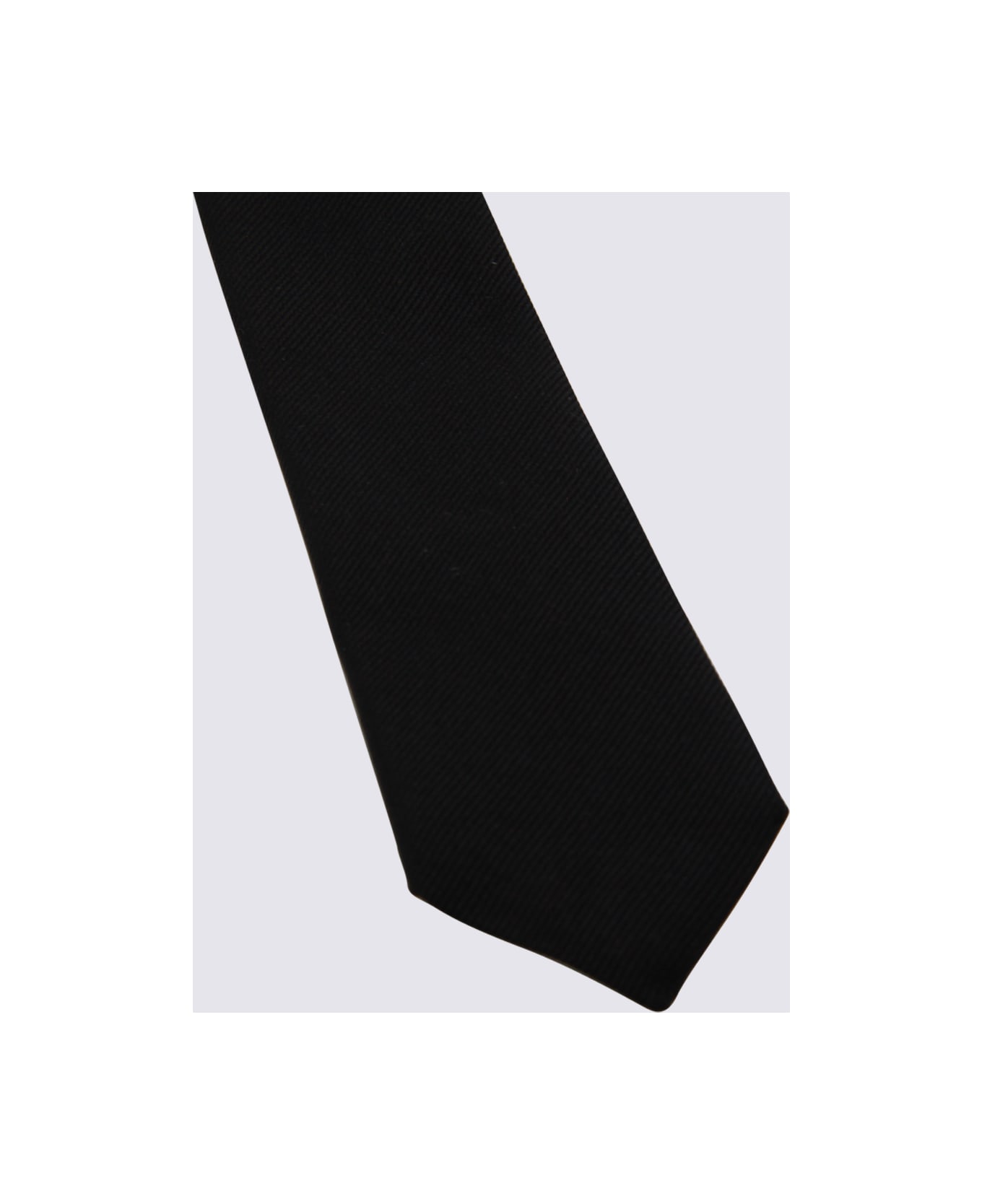 Saint Laurent Black Silk Tie - Black