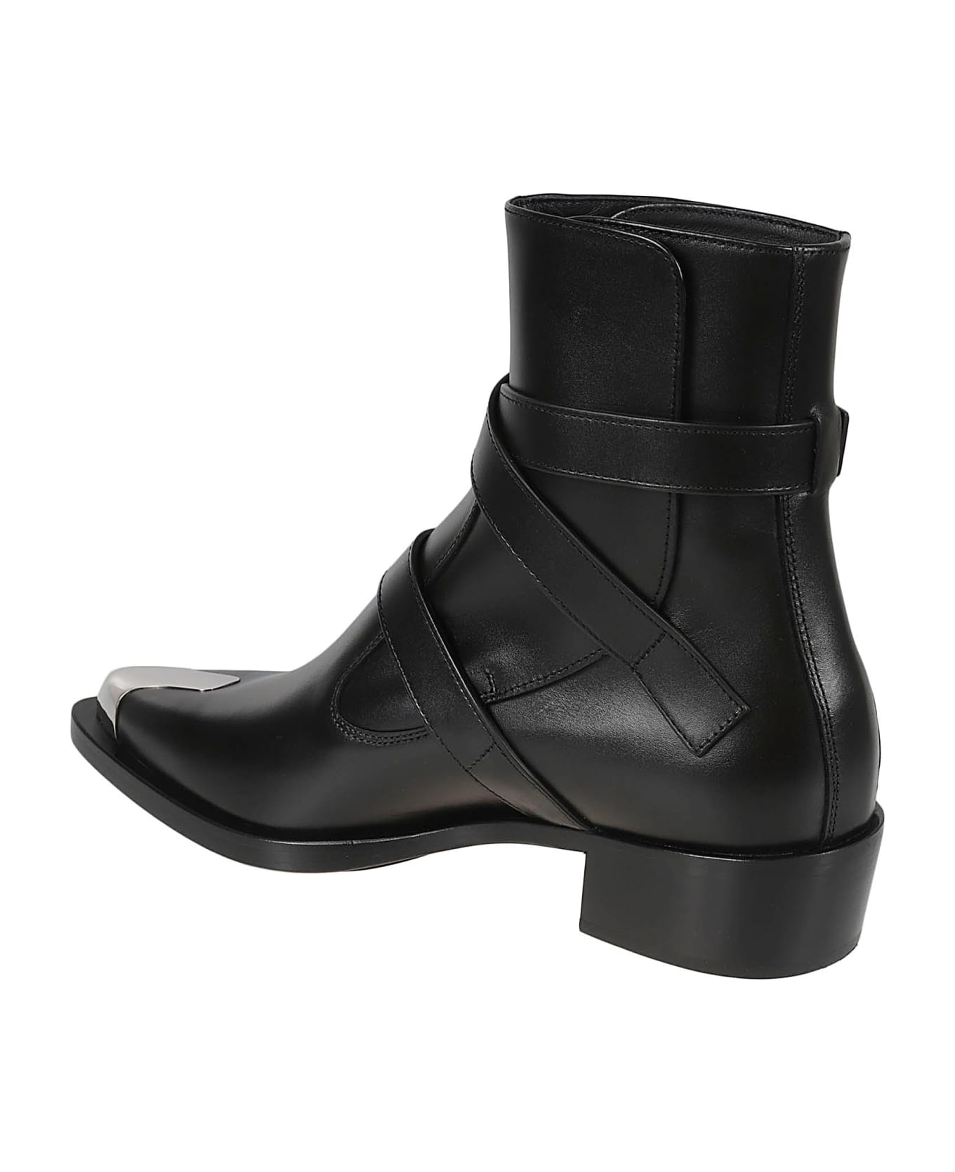 Alexander McQueen Buckled Strappy Ankle Boots