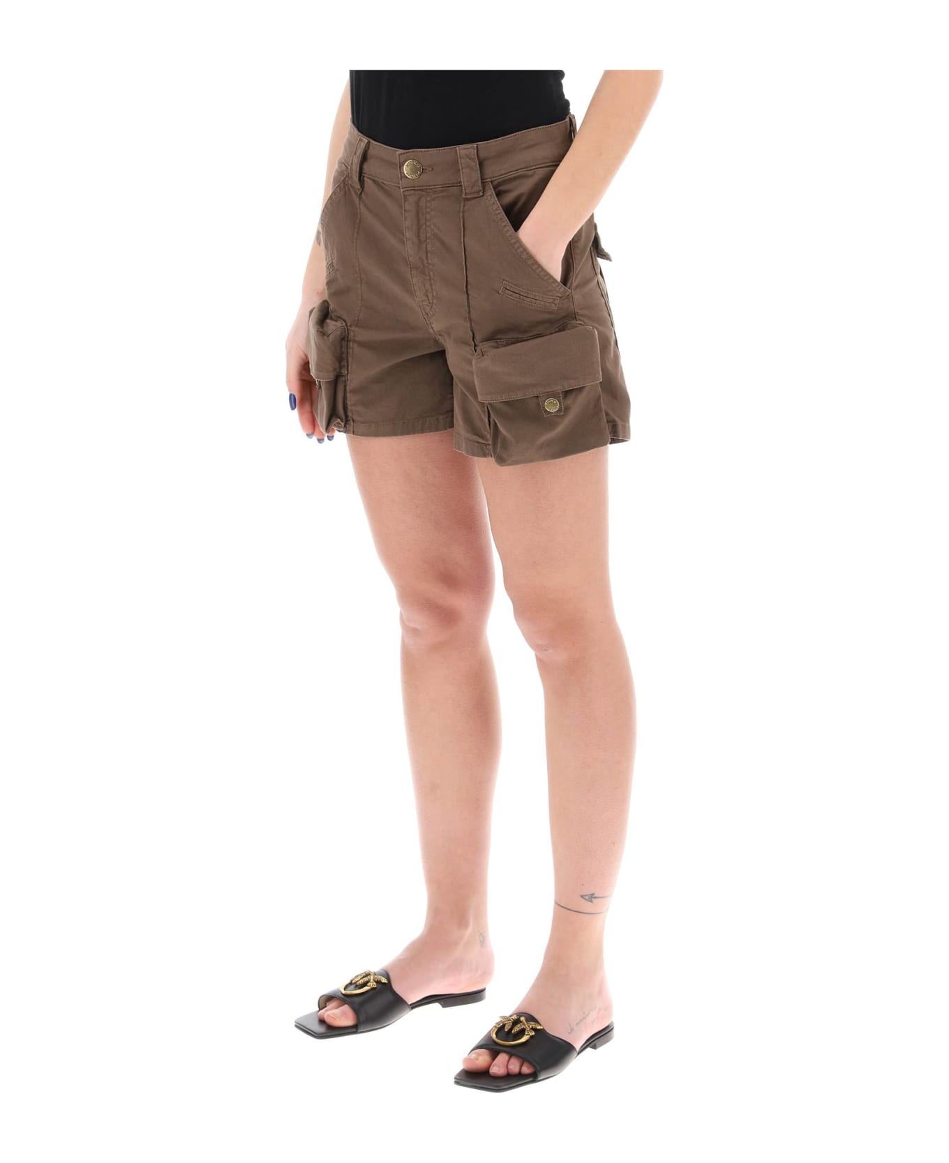 Pinko Porta Cargo Shorts - brown