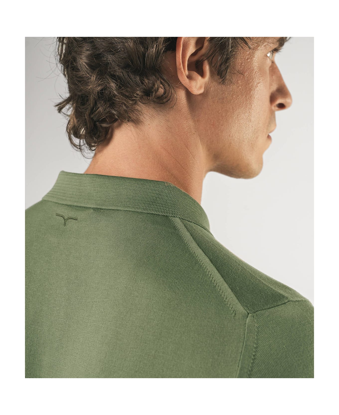 Larusmiani Ischia Polo Sweater - Olive