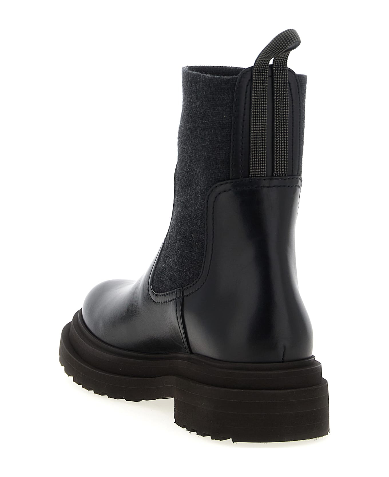 Brunello Cucinelli Precious Loop Detail Ankle Boots - Black  