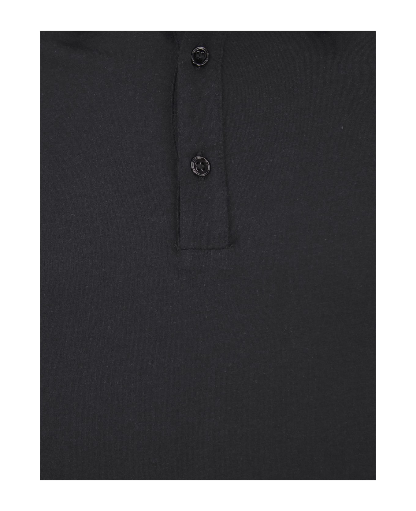 Majestic Filatures Short-sleeved Polo Shirt In Lyocell And Cotton - Black