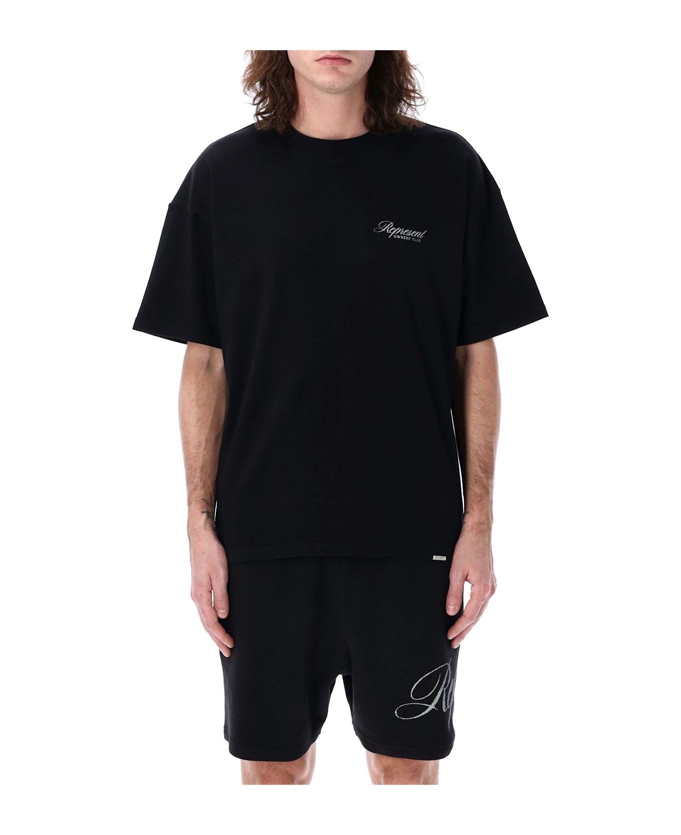 REPRESENT Owners Club Script T-shirt - BLACK