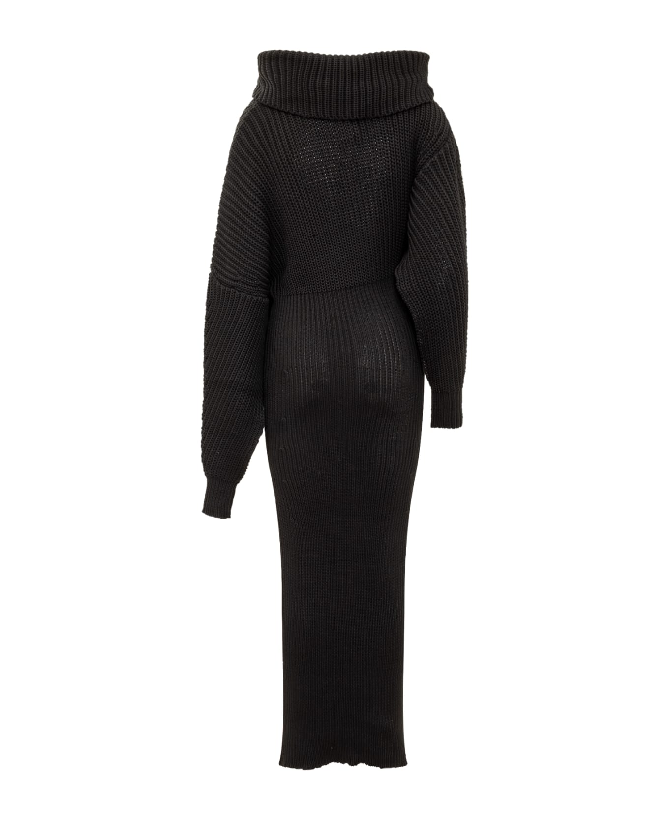 A.W.A.K.E. Mode Knit Maxi Dress - BLACK