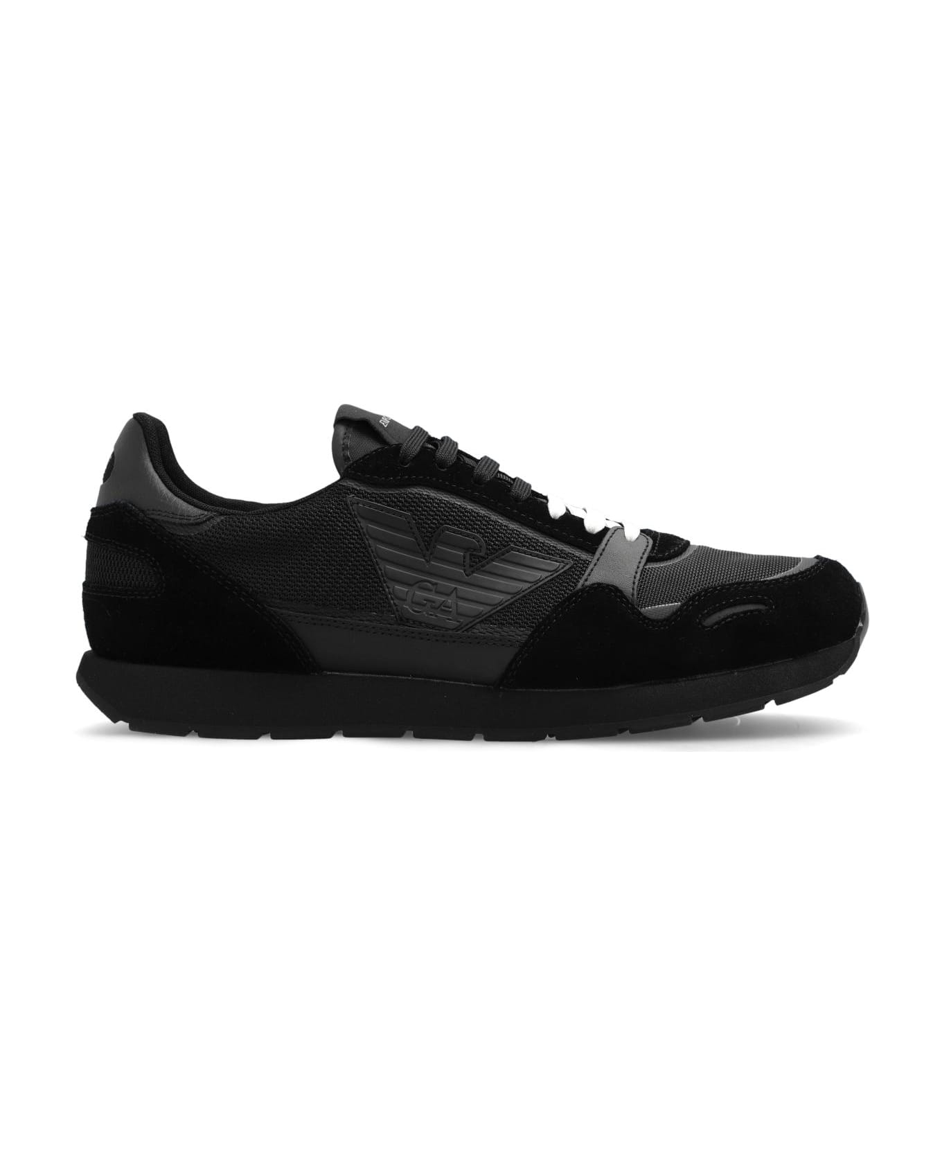 Emporio Armani Sneakers With Logo - Black